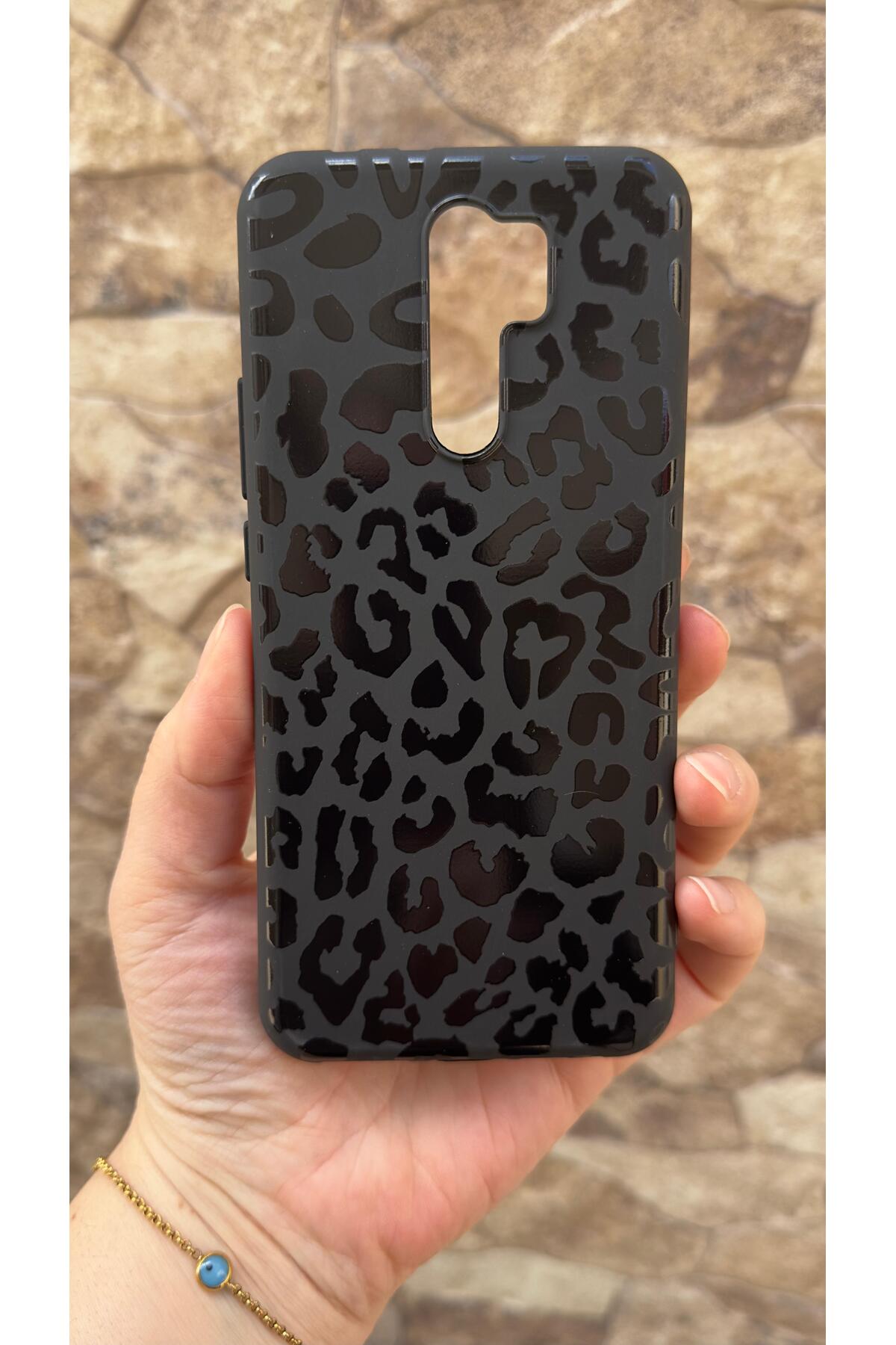 Redmi Note 8 Pro Uyumlu Leopar Desenli Silikon Darbe Emici Klasik Korumalı Rubber Kılıf