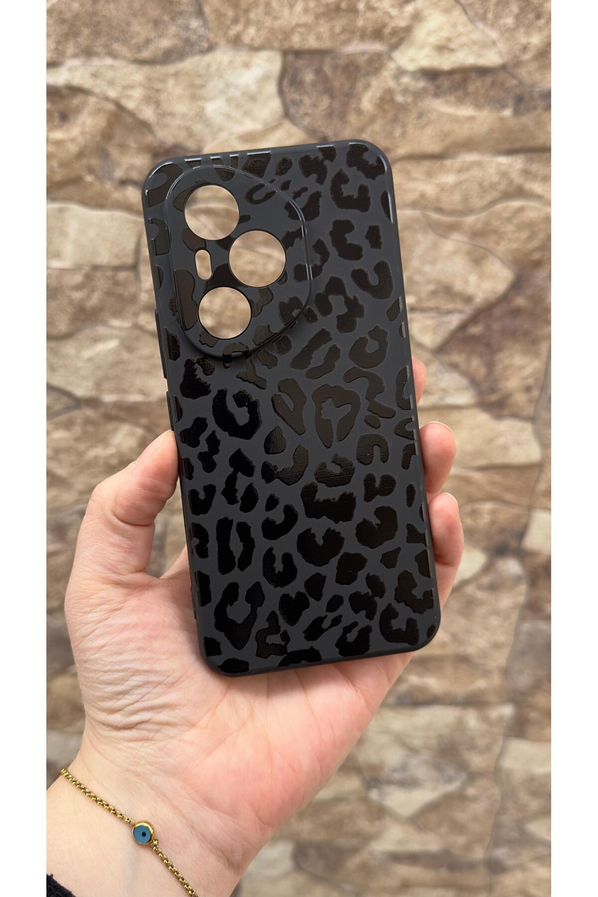 Honor 400 Pro Uyumlu Leopar Desenli Silikon Darbe Emici Klasik Korumalı Rubber Kılıf