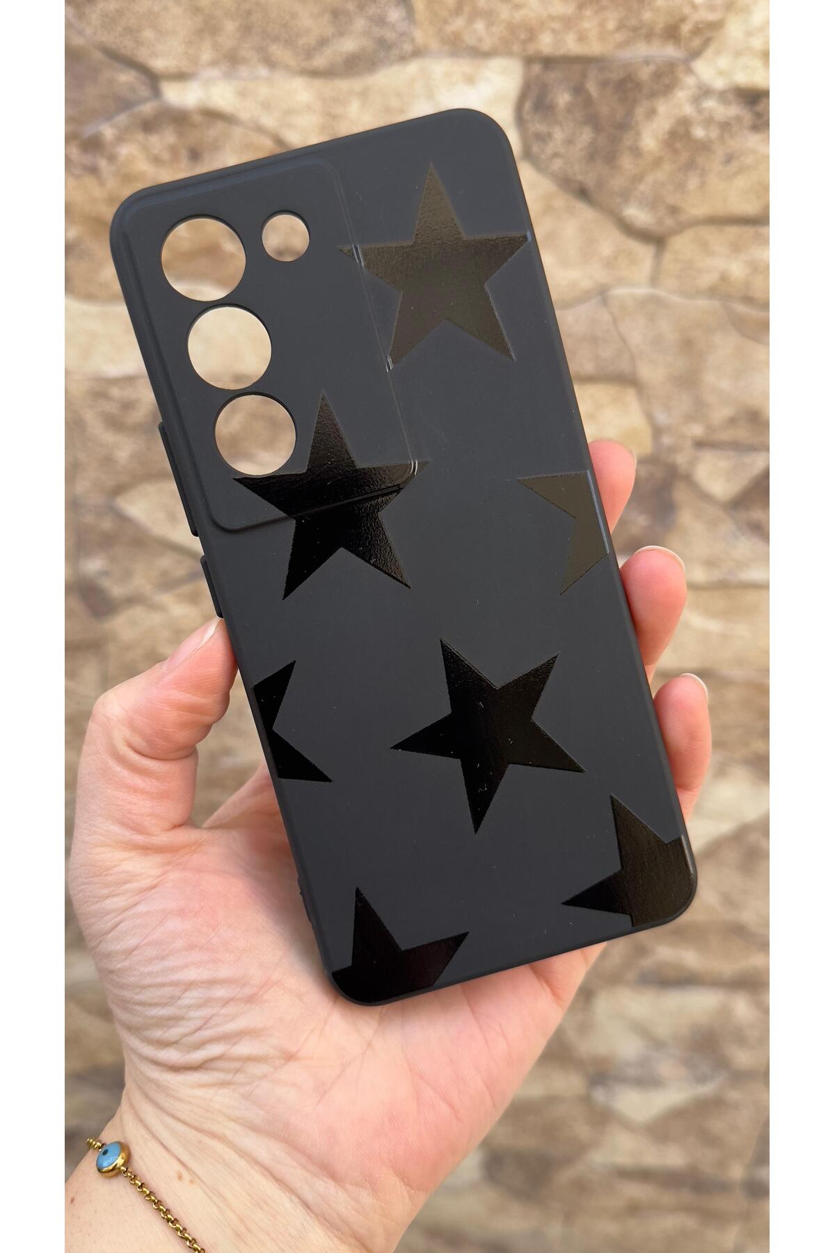 Vivo V30 Lite Uyumlu Star Silikon Darbe Emici Klasik Korumalı Rubber Kılıf