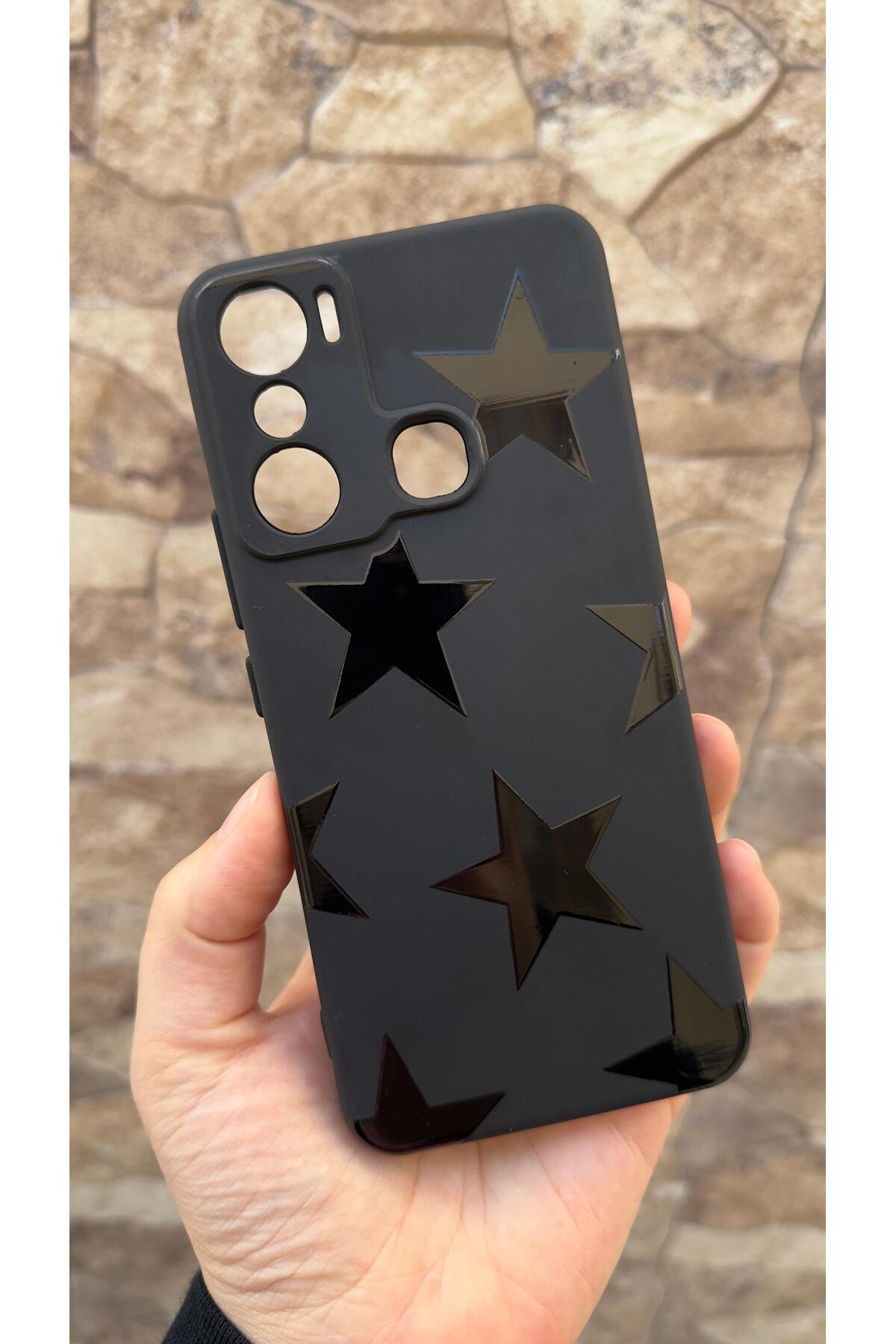 İNFİNİX HOT 20İ Uyumlu Star Desenli Silikon Darbe Emici Rubber Kılıf