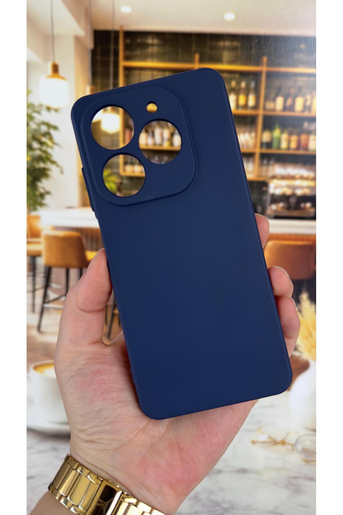 Tecno Spark 20/20C Uyumlu Silikon Darbe Emici Klasik Korumalı Rubber Kılıf