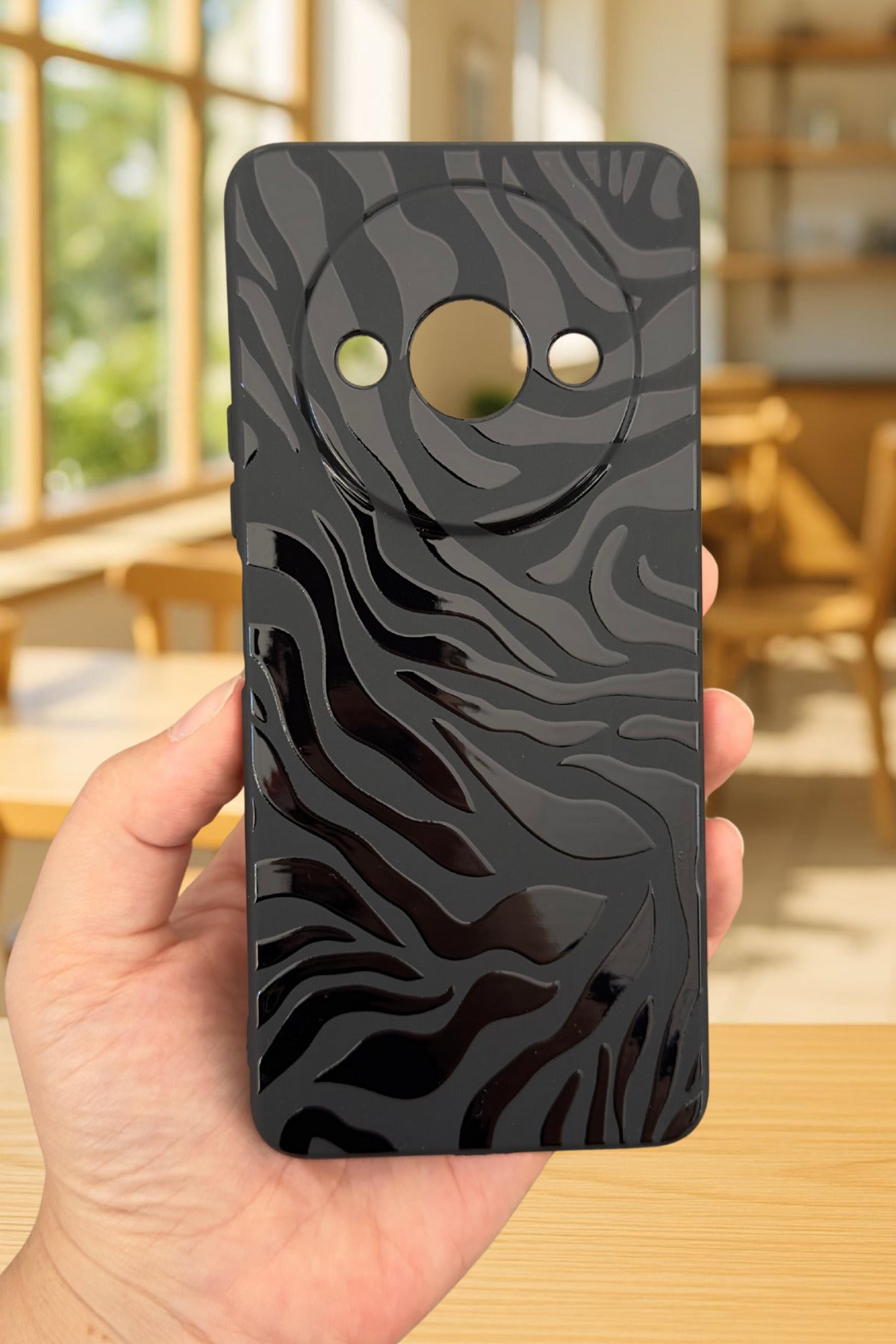 Xiaomi Redmi A3 Uyumlu Zebra Desenli Silikon Darbe Emici Klasik Korumalı Rubber Kılıf