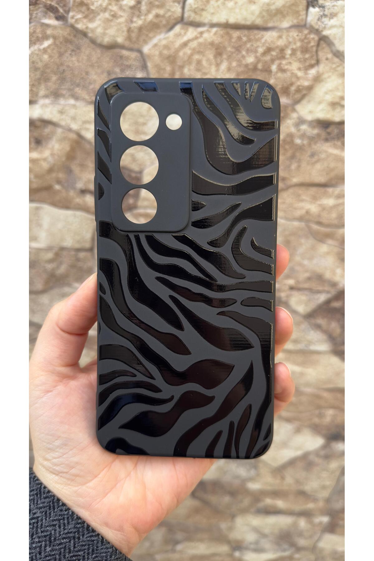 Redmi 15 Uyumlu Zebra Desenli Silikon Darbe Emici Klasik Korumalı Rubber Kılıf
