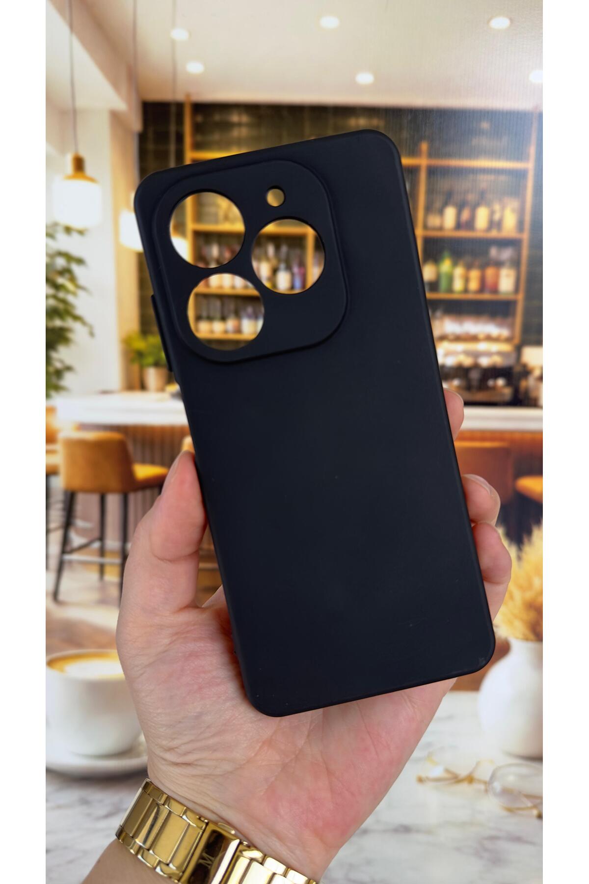 Tecno Spark 20/20C Uyumlu Silikon Darbe Emici Klasik Korumalı Rubber Kılıf