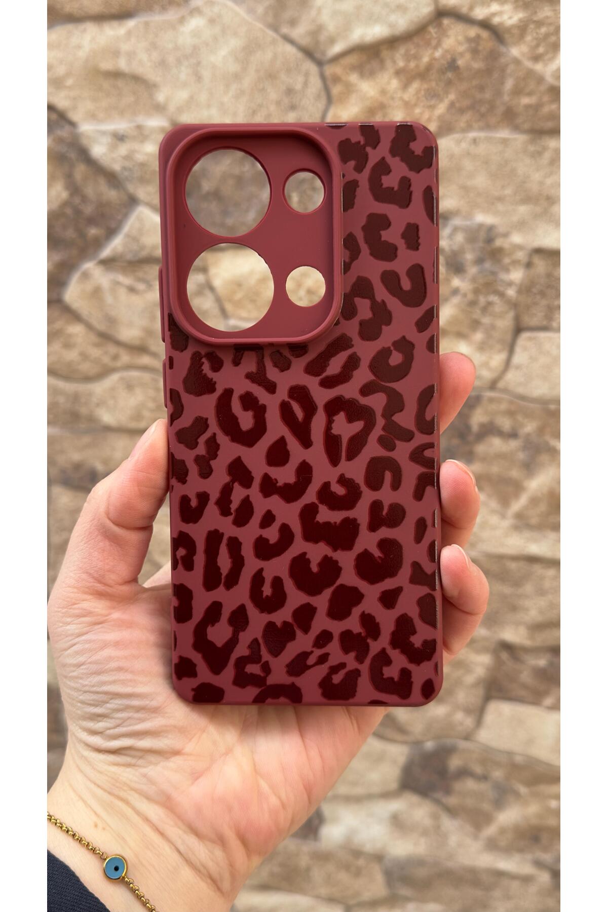 Redmi Note 13 Pro 4G Uyumlu Leopar Desenli Silikon Darbe Emici Klasik Korumalı Rubber Kılıf