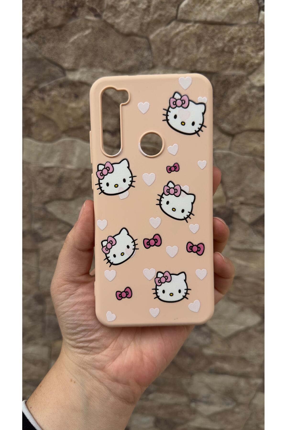 Xiaomi Redmi Note 8 Uyumlu Hello Kity Silikon Darbe Emici Klasik Korumalı Rubber Kılıf