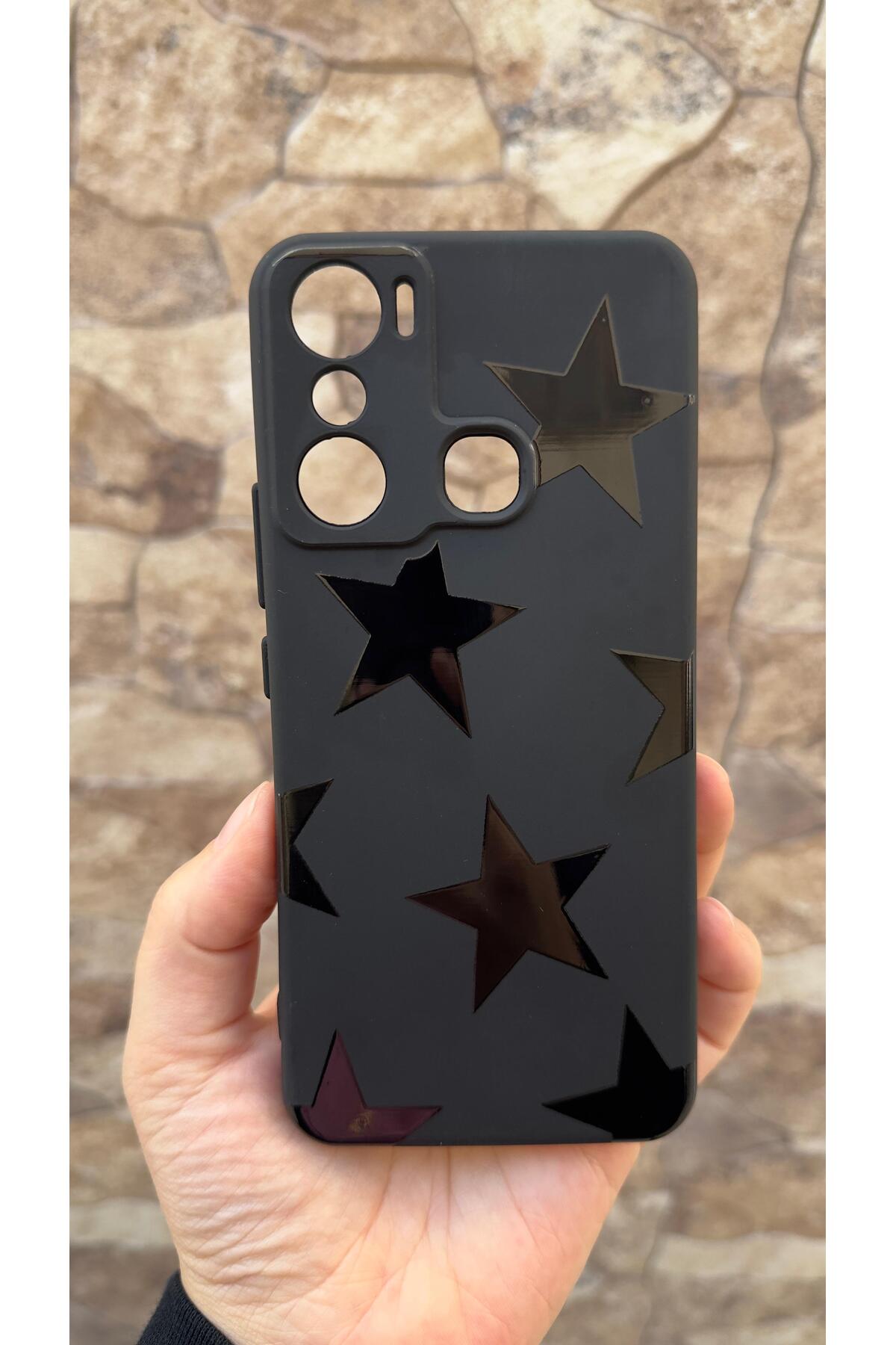 İNFİNİX HOT 20İ Uyumlu Star Desenli Silikon Darbe Emici Rubber Kılıf
