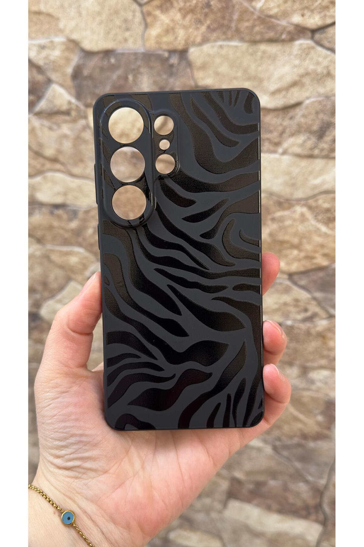 Samsung Galaxy S26 Ultra Uyumlu Zebra Desenli Silikon Darbe Emici Klasik Korumalı Rubber Kılıf