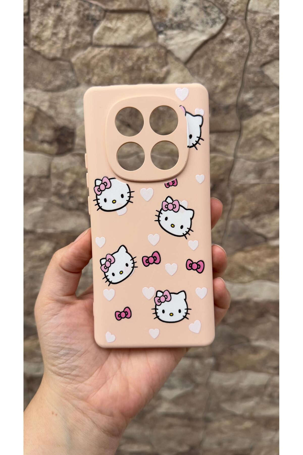 Xiaomi Redmi Note 14 Pro 4G Uyumlu Hello Kity Silikon Darbe Emici Klasik Korumalı Rubber Kılıf