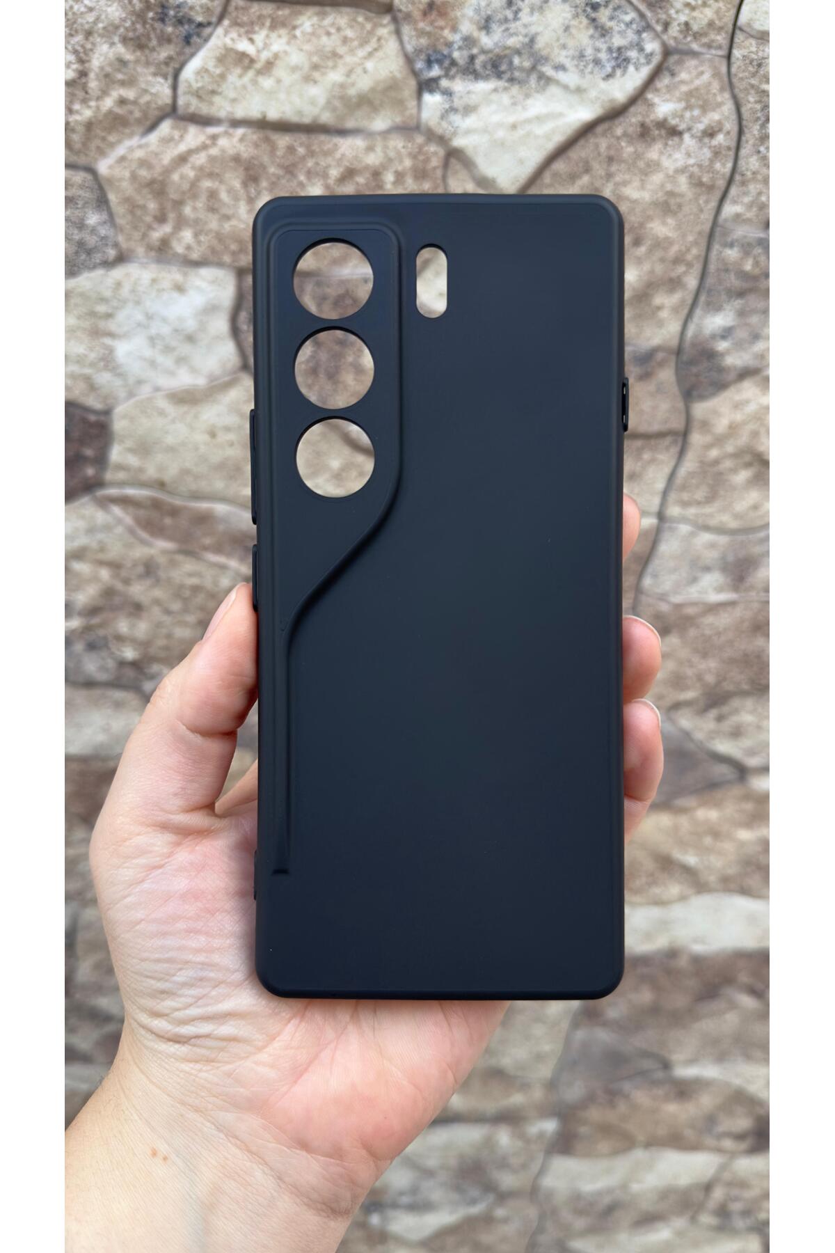 Tecno Camon 40 Pro - Silikon Darbe Emici Klasik Korumalı Rubber Kılıf