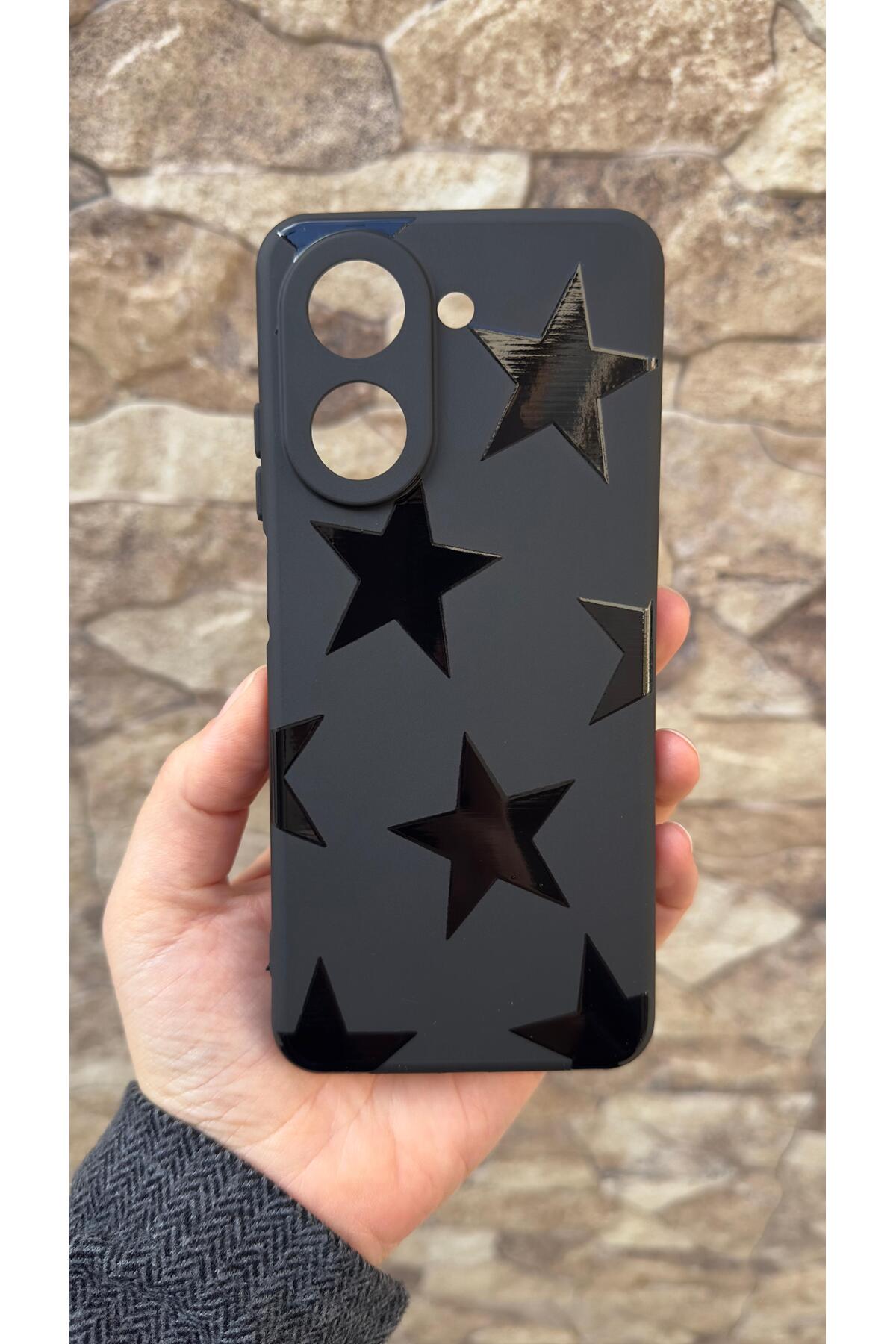 Redmi A5 Uyumlu Star Silikon Darbe Emici Klasik Korumalı Rubber Kılıf