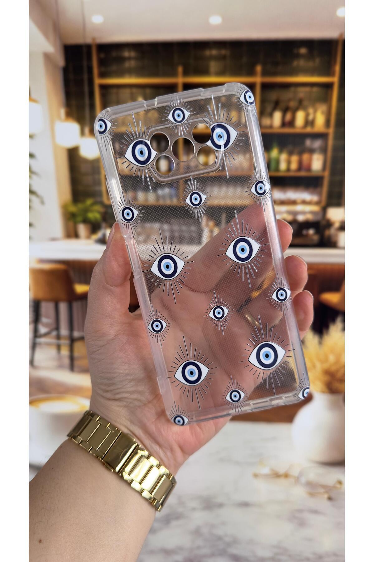Poco X3 Uyumlu Evıleye Desenli Şeffaf Darbe Emici Kamera Korumalı Clear Kılıf