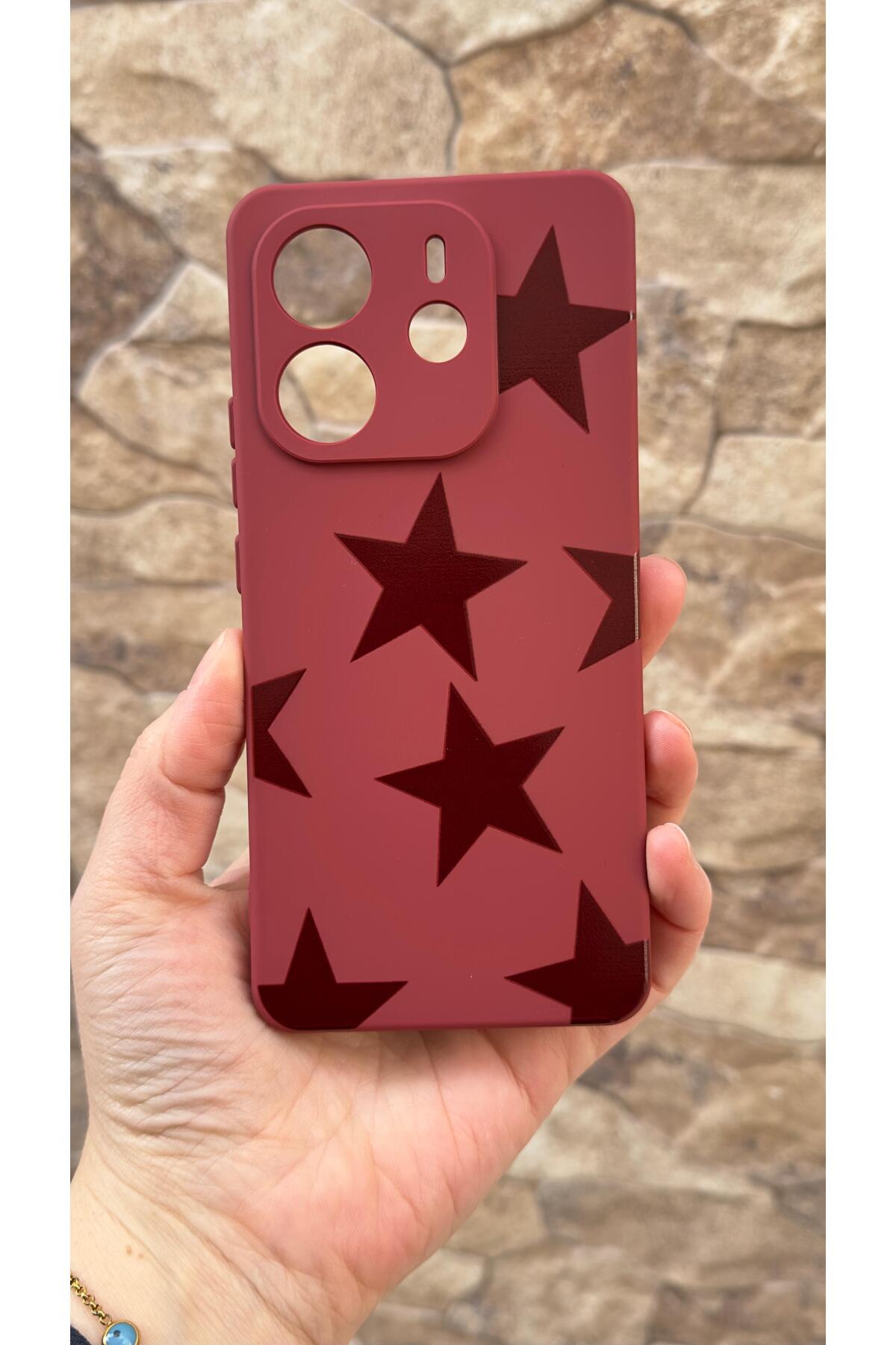 Redmi Note 14 Uyumlu Star Silikon Darbe Emici Klasik Korumalı Rubber Kılıf