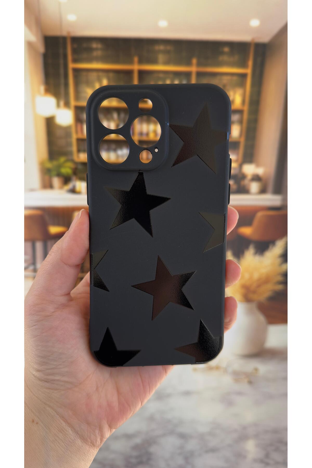 iPhone 13 Pro Max Uyumlu Star Silikon Darbe Emici Klasik Korumalı Rubber Kılıf