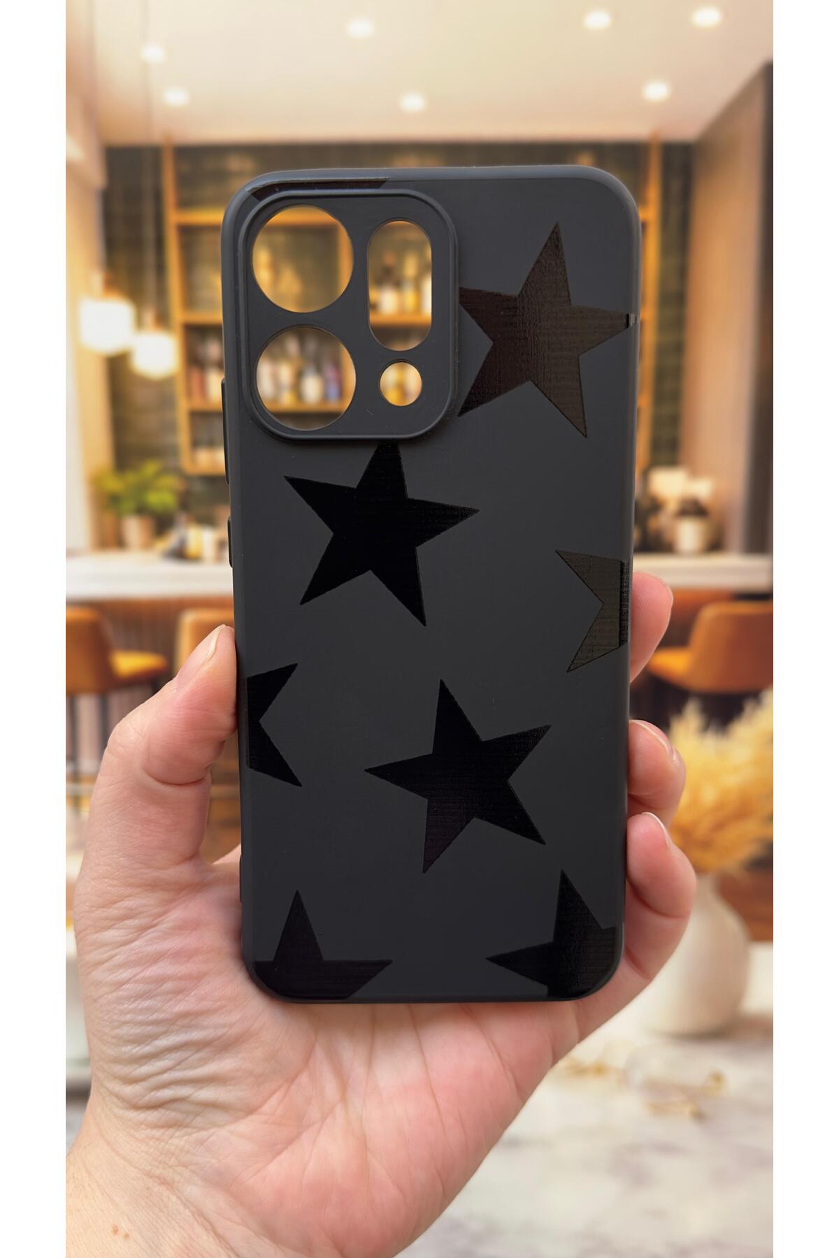 OPPO RENO 14 Uyumlu Star Silikon Darbe Emici Klasik Korumalı Rubber Kılıf