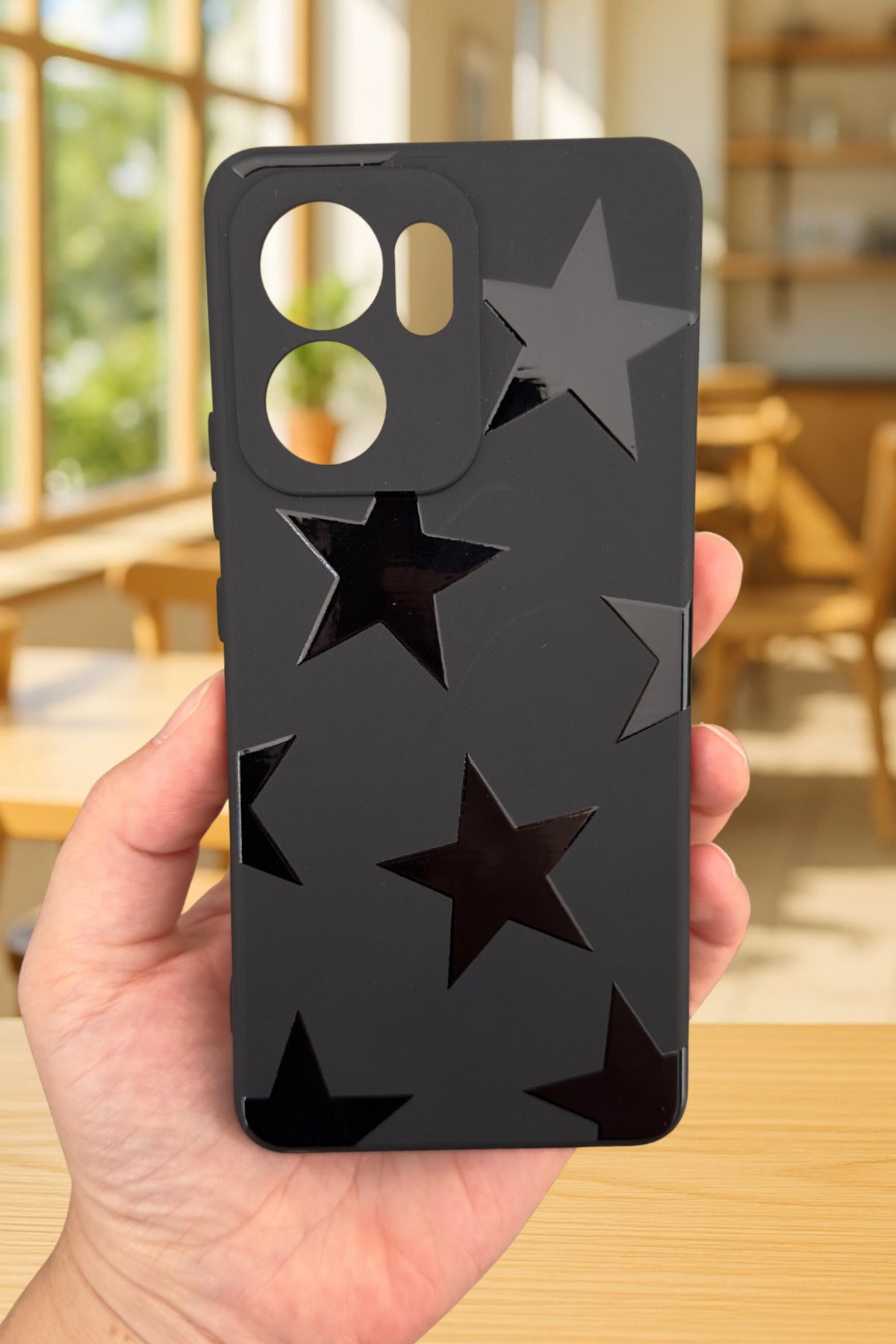 OPPO RENO 13 F Uyumlu STAR Silikon Darbe Emici Klasik Korumalı Rubber Kılıf