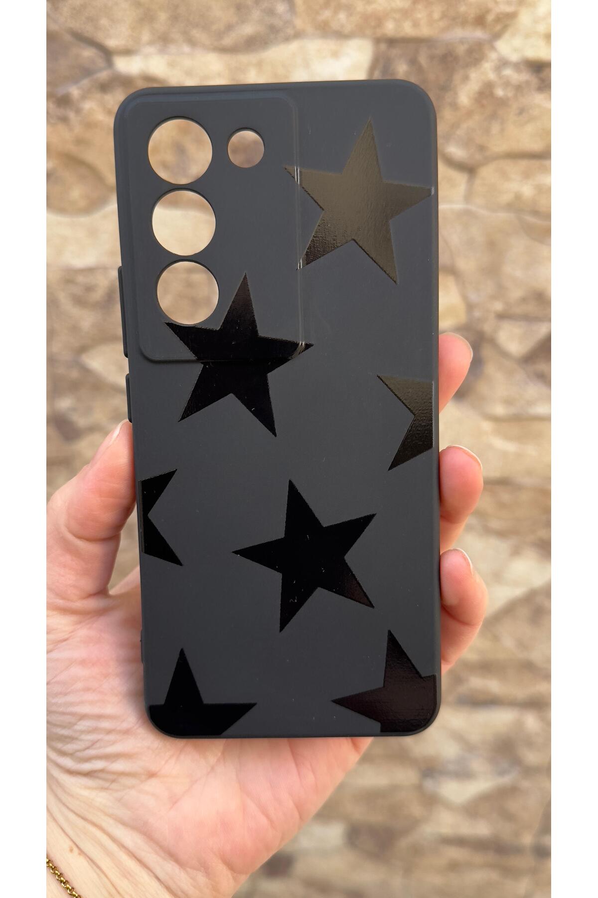 Vivo V30 Lite Uyumlu Star Silikon Darbe Emici Klasik Korumalı Rubber Kılıf