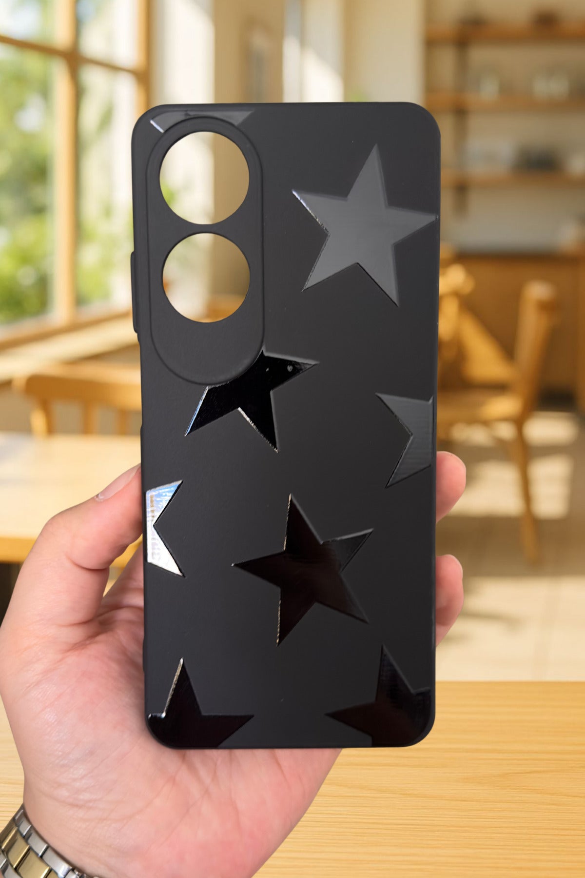 Oppo A60 Uyumlu STAR Silikon Darbe Emici Klasik Korumalı Rubber Kılıf