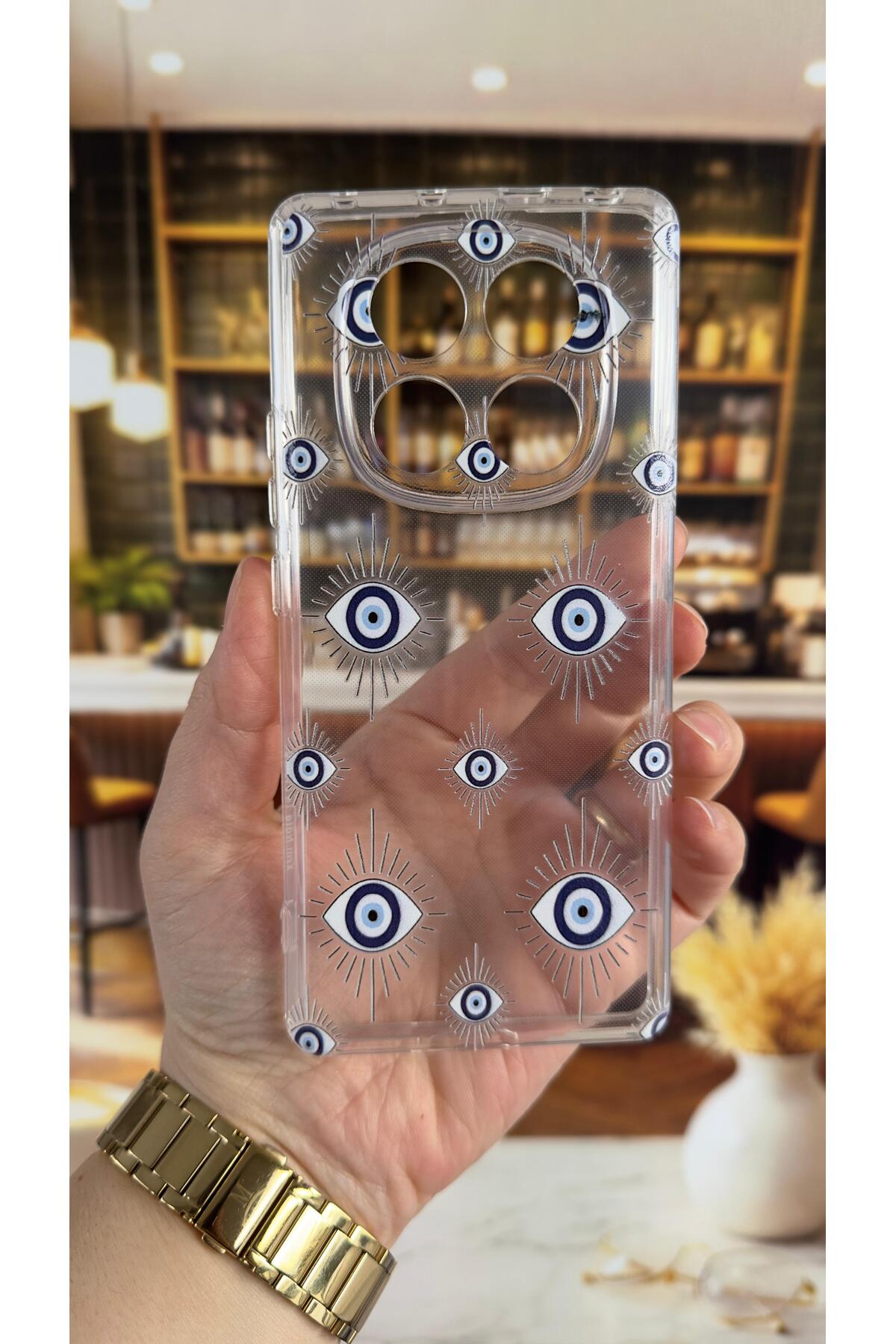 Redmi Note 14 Pro 4G Uyumlu Evıleye Desenli Şeffaf Darbe Emici Kamera Korumalı Clear Kılıf
