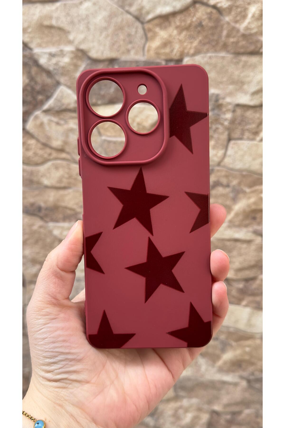 Tecno Spark 10 PRO Uyumlu Star Silikon Darbe Emici Klasik Korumalı Rubber Kılıf