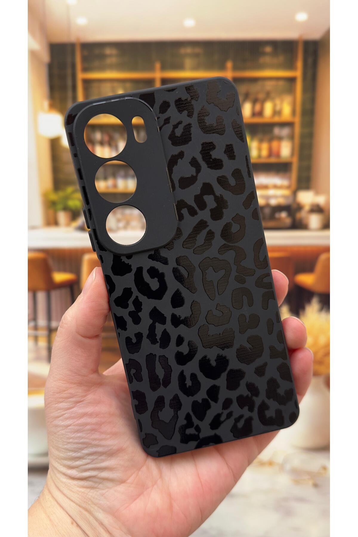 VİVO Y19S Uyumlu Leopar Desenli Silikon Darbe Emici Klasik Korumalı Rubber Kılıf