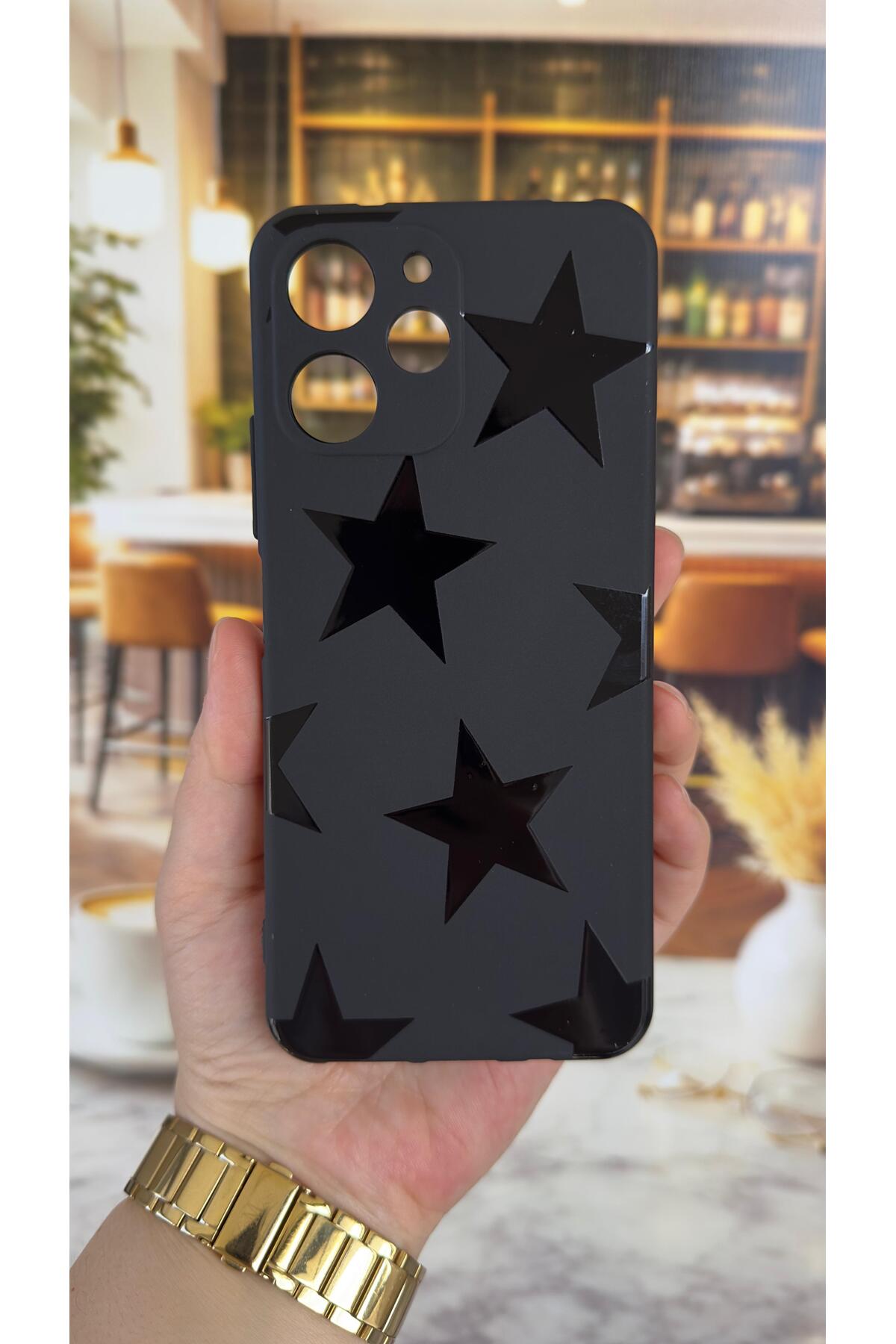 Redmi 12 Uyumlu Star Silikon Darbe Emici Klasik Korumalı Rubber Kılıf