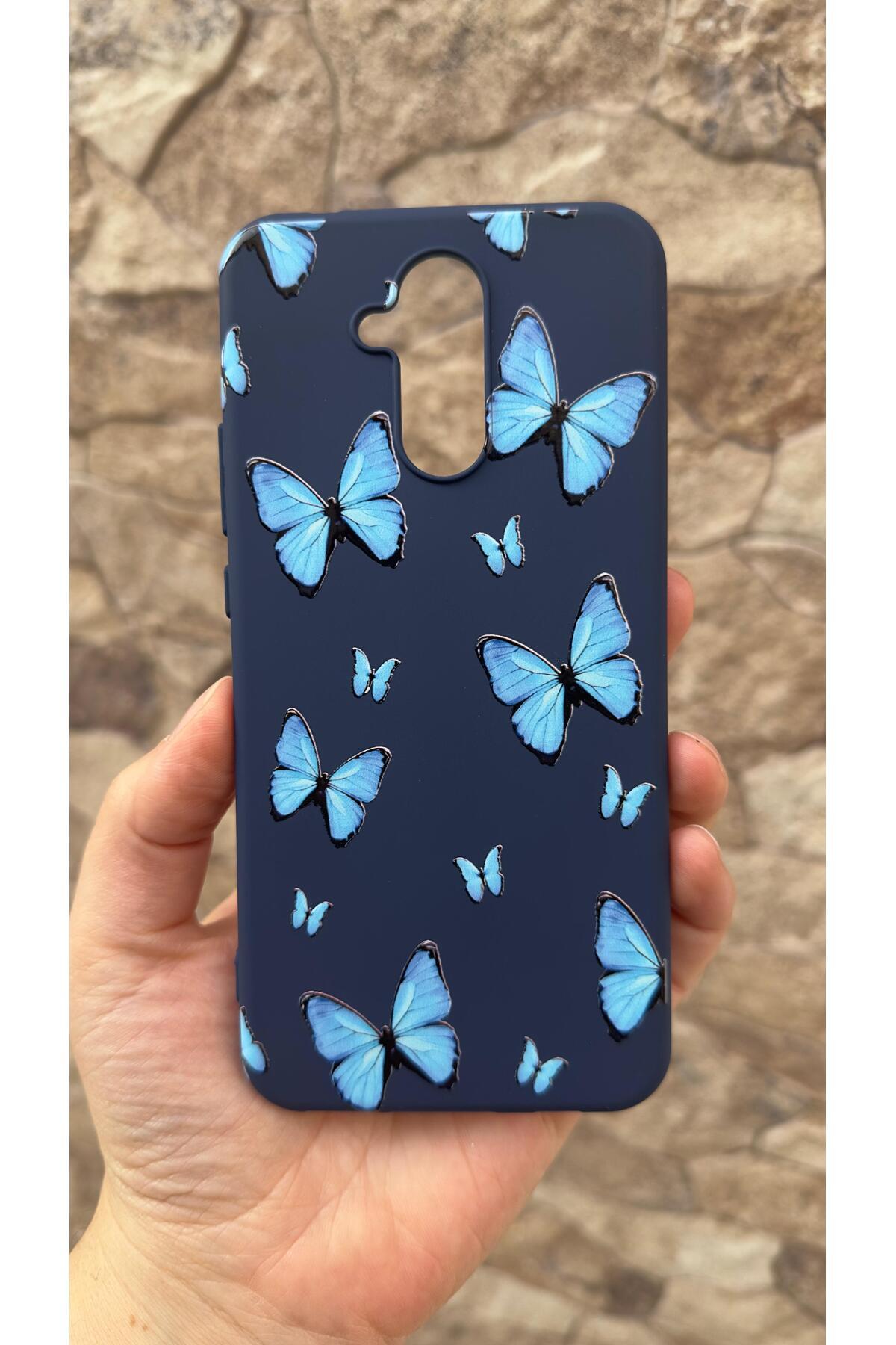 HUAWEİ Mate 20 Lite Uyumlu Mini Papatya Desenli Silikon Darbe Emici Klasik Korumalı Rubber Kılıf