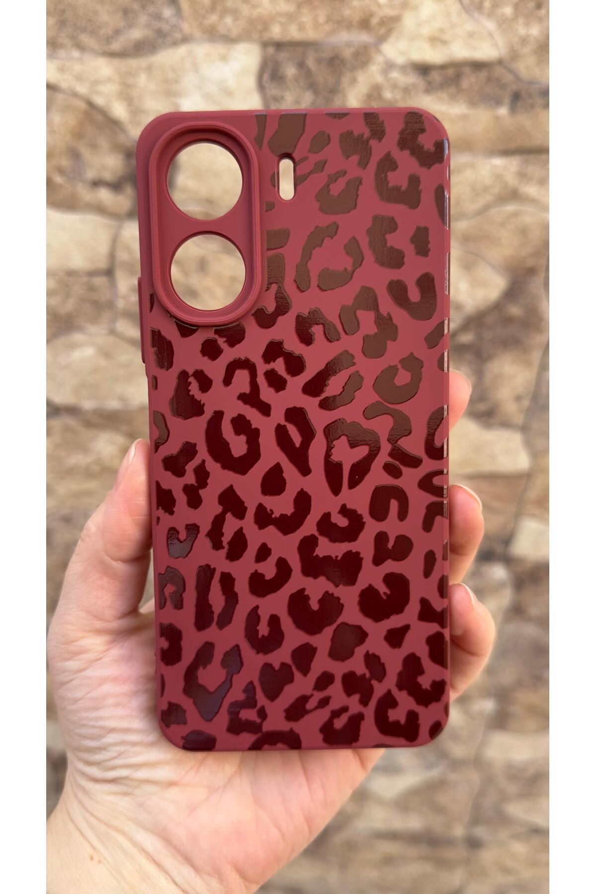 REDMİ 13C Uyumlu Leopar Desenli Lansman Kamera Korumalı Yumuşak Silikon RUBBER Kılıf