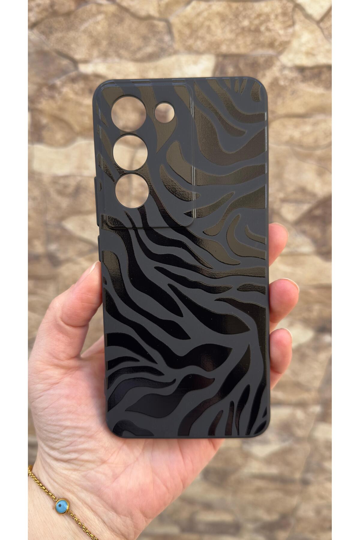 Vivo V30 Lite Uyumlu Zebra Desenli Silikon Darbe Emici Klasik Korumalı Rubber Kılıf