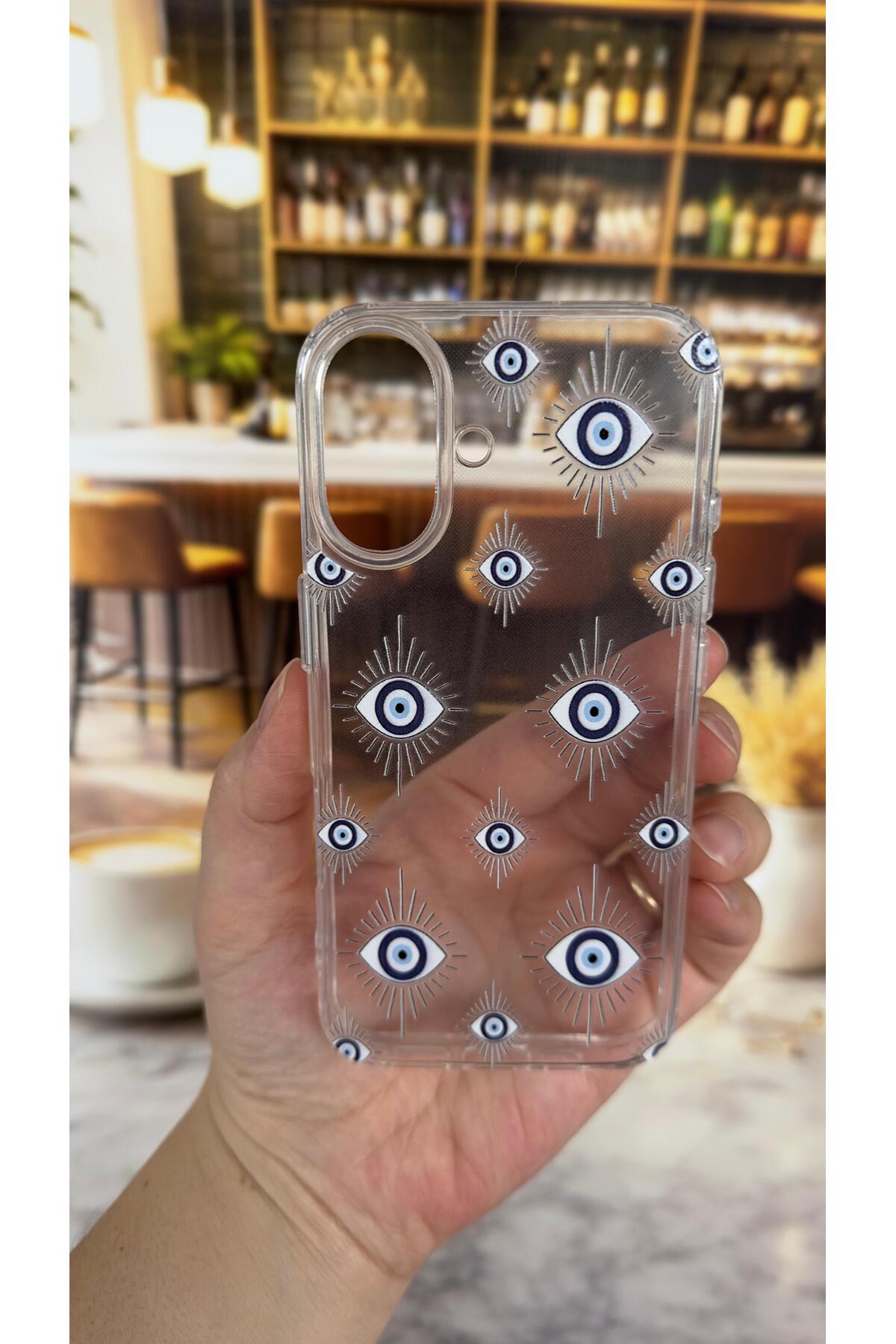 Iphone 16 Uyumlu Evıleye Desenli Şeffaf Darbe Emici Kamera Korumalı Clear Kılıf