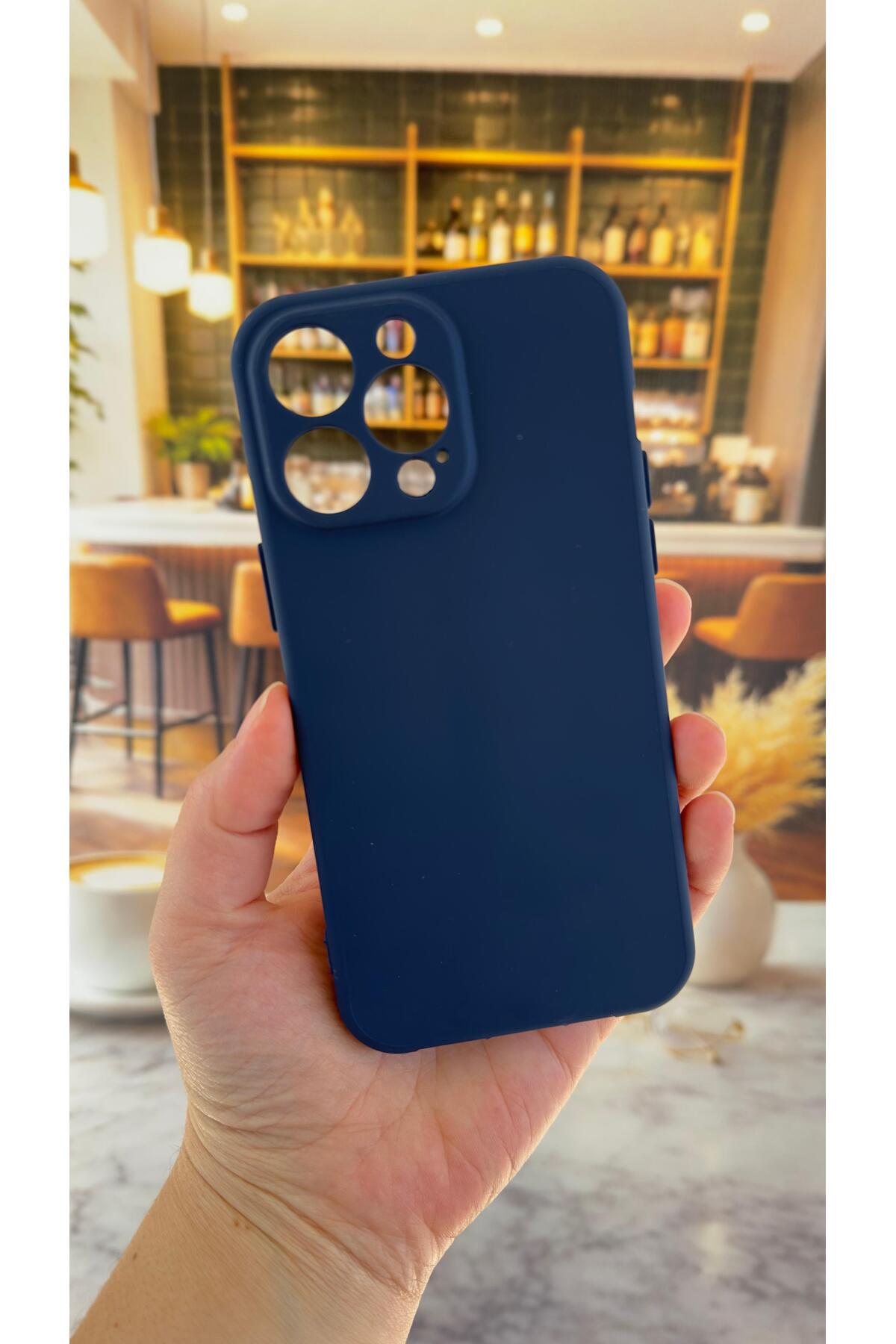 iPhone 13 Pro Max Uyumlu Silikon Darbe Emici Klasik Korumalı Rubber Kılıf