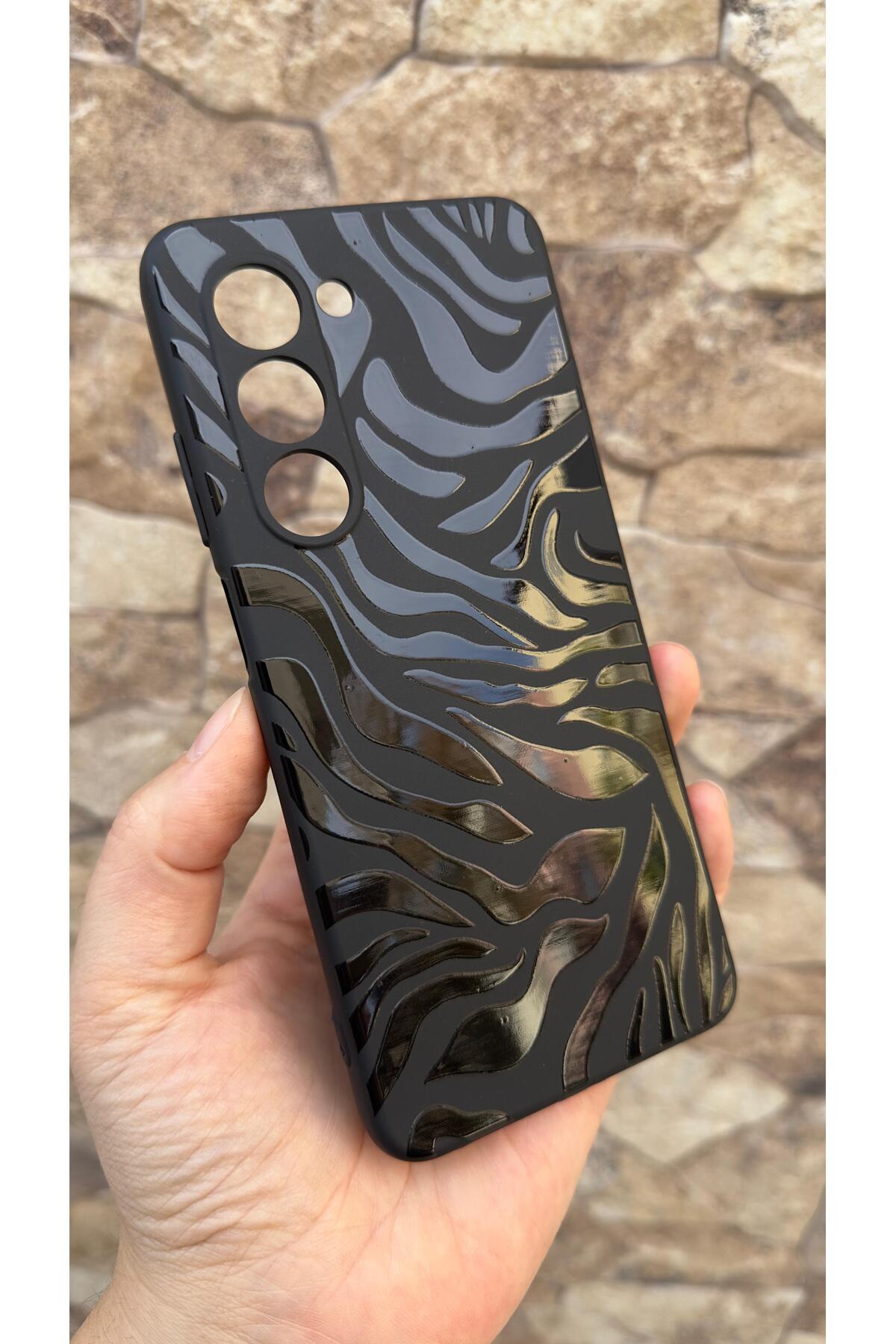 Oppo A5 Uyumlu Zebra Desenli Silikon Darbe Emici Klasik Korumalı Rubber Kılıf