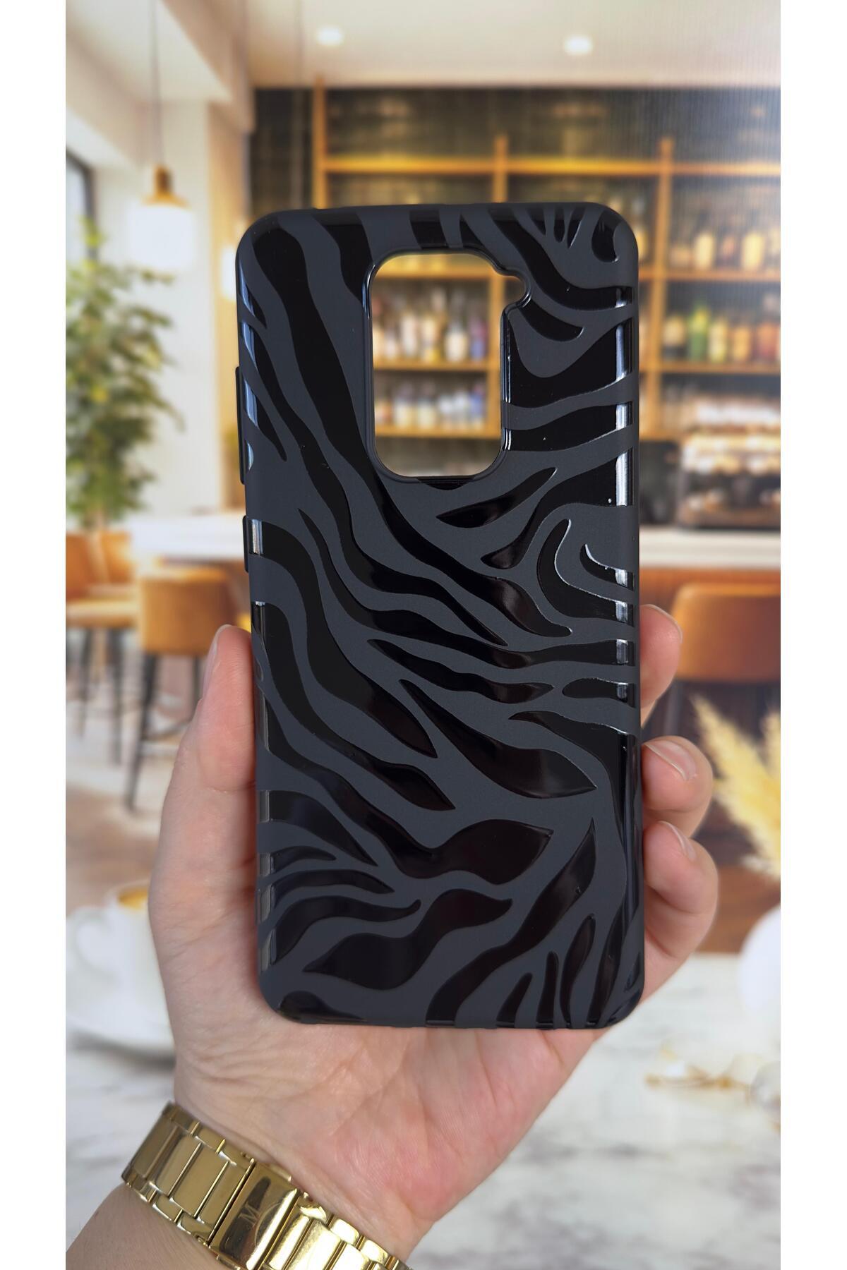 Redmi Note 9 Uyumlu Zebra Desenli Silikon Darbe Emici Klasik Korumalı Rubber Kılıf