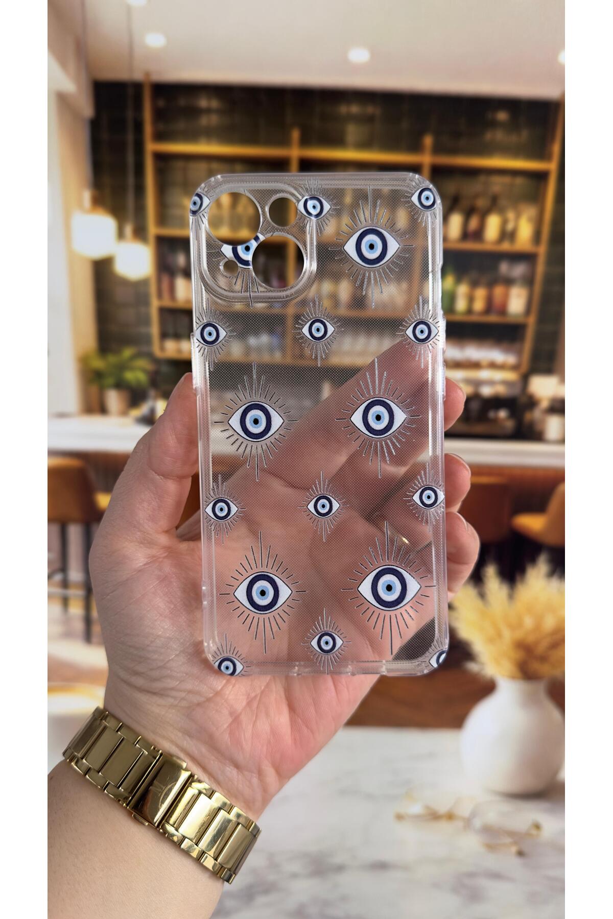 iPhone 13 Uyumlu Evıleye Desenli Şeffaf Darbe Emici Kamera Korumalı Clear Kılıf