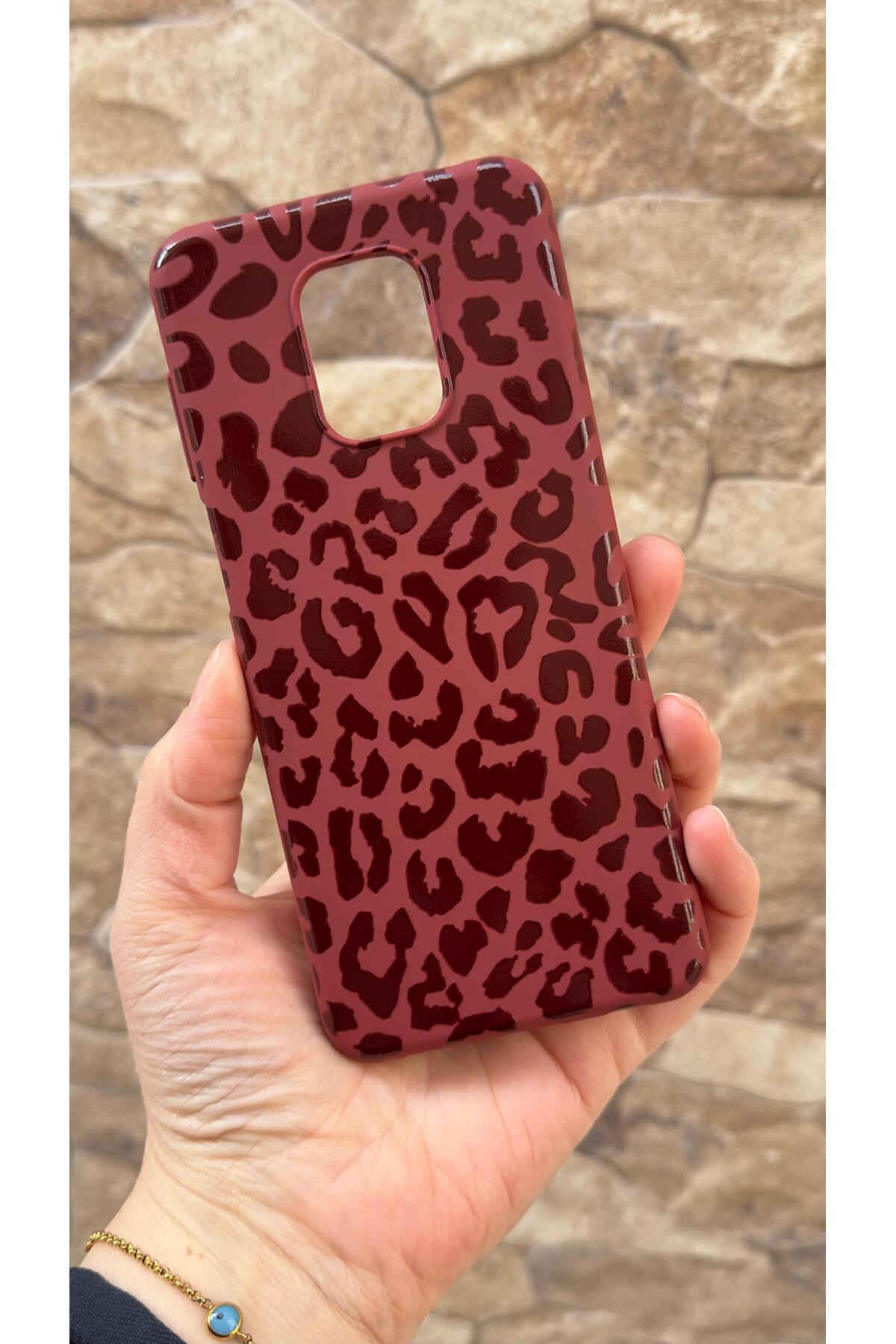 Redmi Note 9 Pro ve 9S Uyumlu Leopar Desenli Silikon Darbe Emici Klasik Korumalı Rubber Kılıf