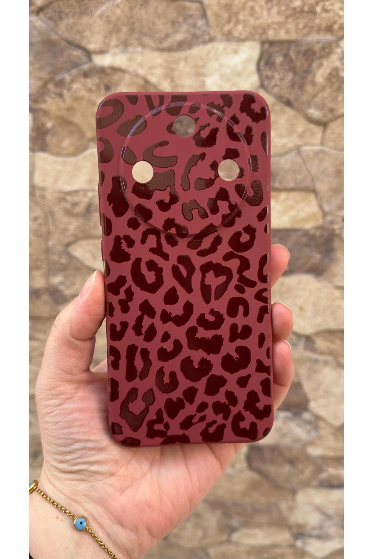 Honor Magic 8 Lite Uyumlu Leopar Desenli Silikon Darbe Emici Klasik Korumalı Rubber Kılıf