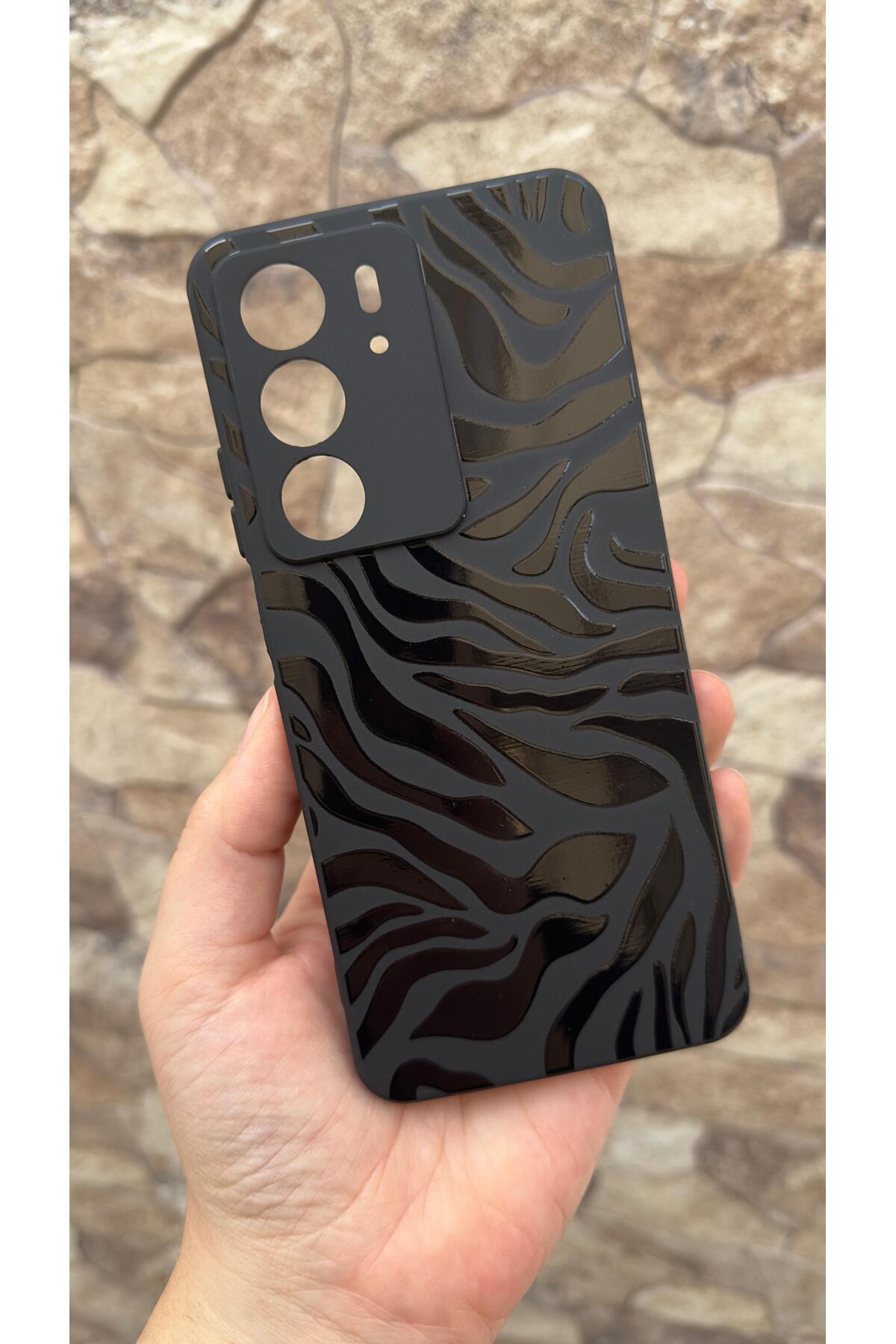 Realme C75 Uyumlu Zebra Desenli Silikon Darbe Emici Klasik Korumalı Rubber Kılıf
