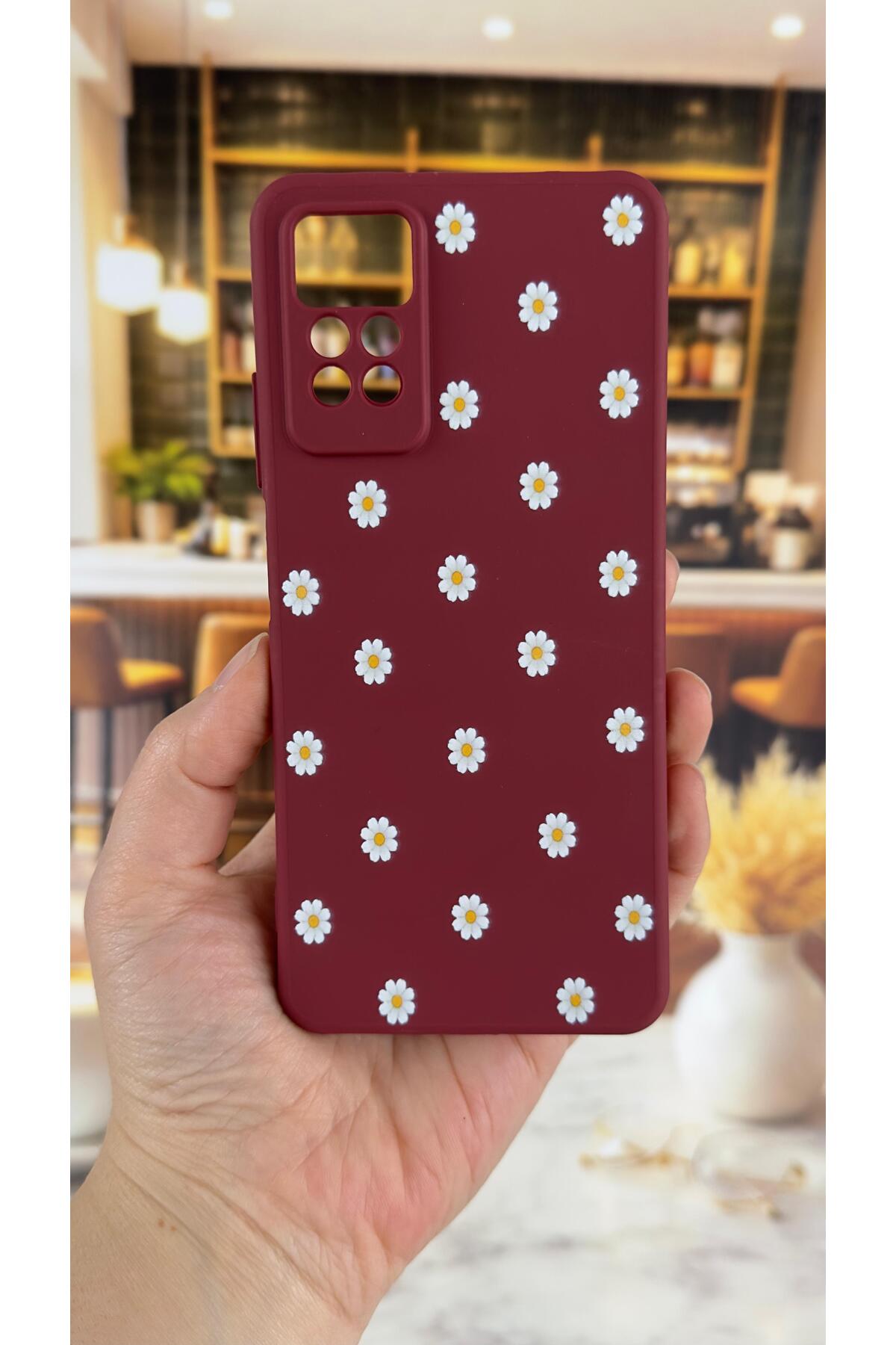 Redmi Note 11 Pro/Note 12 Pro 4G Uyumlu Beyaz Papatya Desenli Silikon Darbe Emici Rubber Kılıf