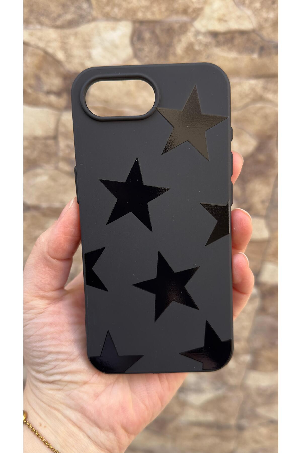 İphone 16E Uyumlu Star Silikon Darbe Emici Klasik Korumalı Rubber Kılıf