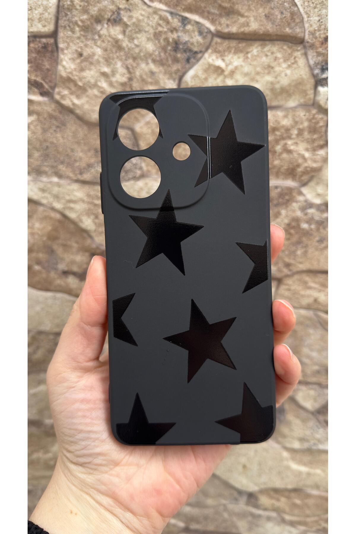 Oppo A3 Uyumlu Star Silikon Darbe Emici Klasik Korumalı Rubber Kılıf