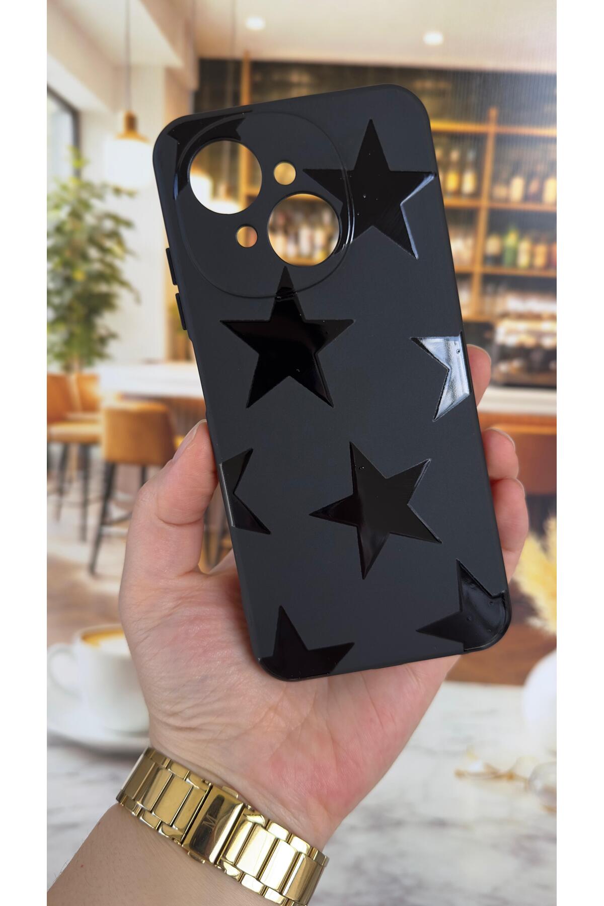 Tecno Spark Go1 Uyumlu Star Silikon Darbe Emici Klasik Korumalı Rubber Kılıf