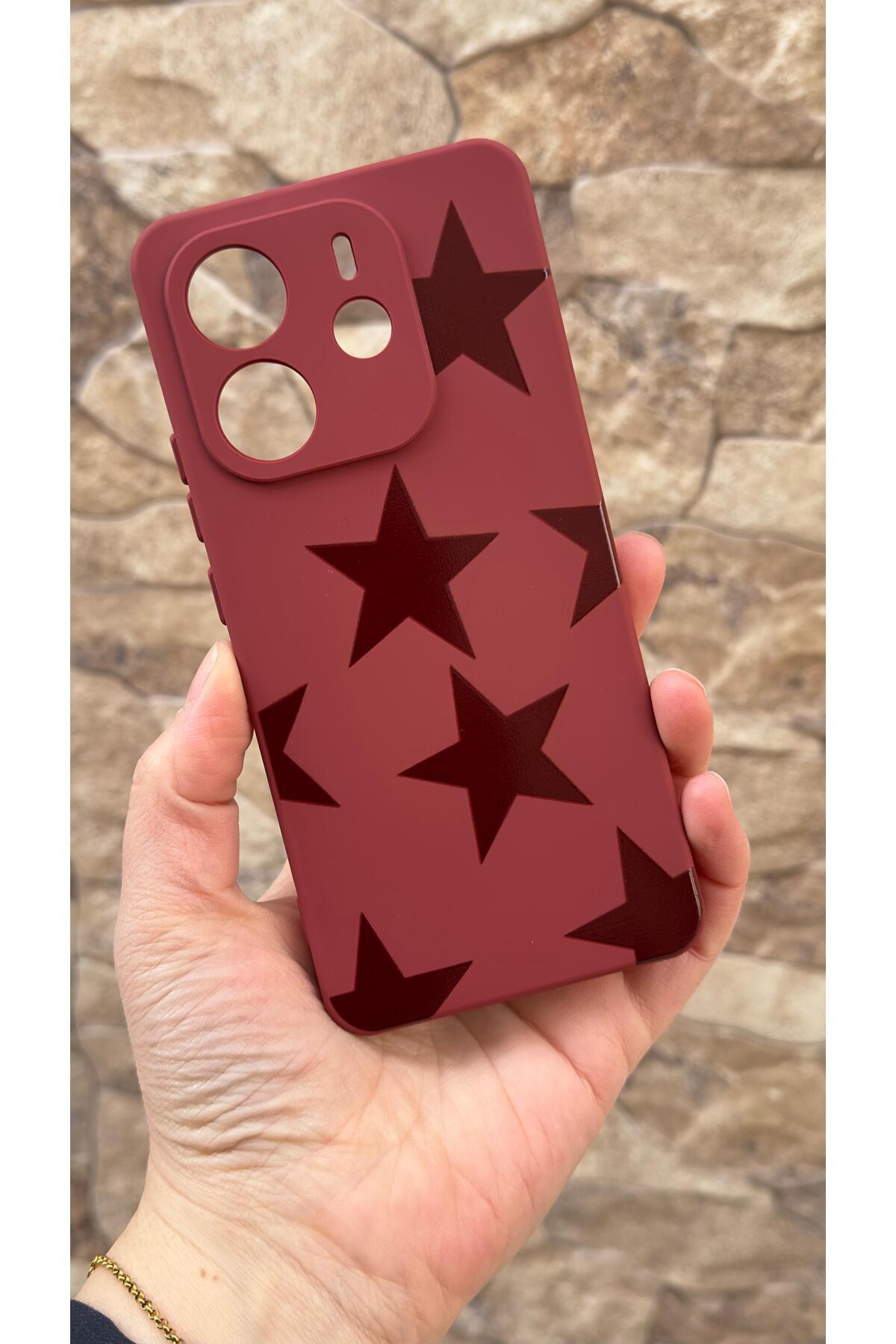 Redmi Note 14 Uyumlu Star Silikon Darbe Emici Klasik Korumalı Rubber Kılıf