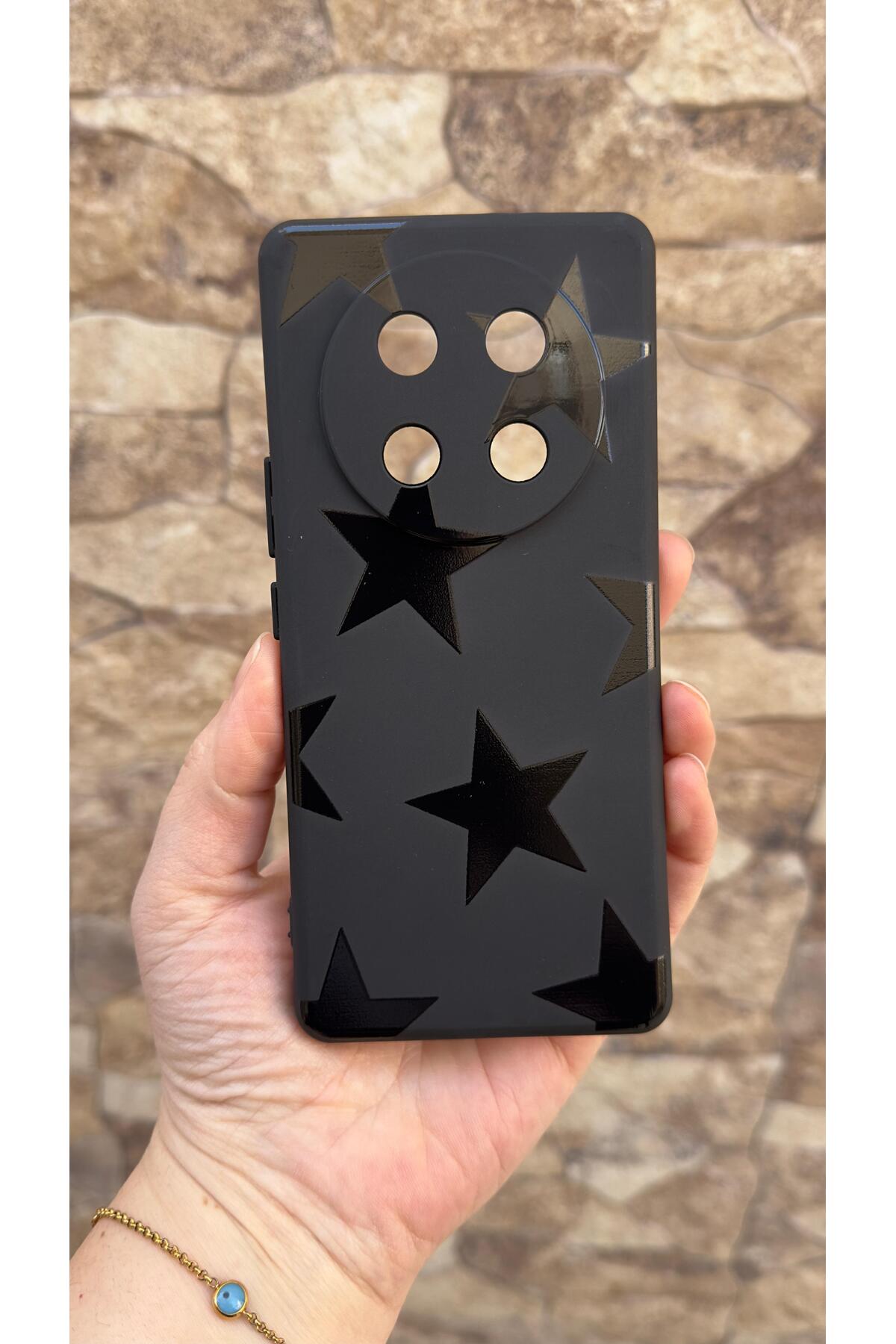 Honor Magic 7 Lite 5G Uyumlu Star Silikon Darbe Emici Klasik Korumalı Rubber Kılıf