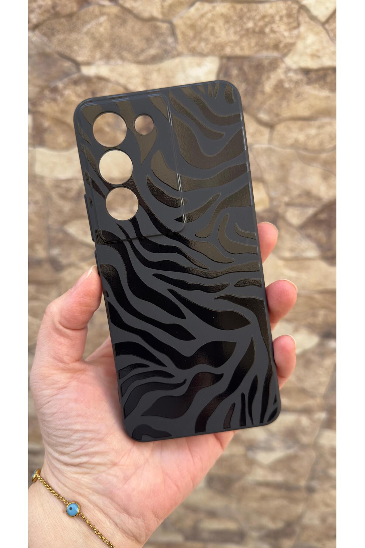 Vivo V30 Lite Uyumlu Zebra Desenli Silikon Darbe Emici Klasik Korumalı Rubber Kılıf