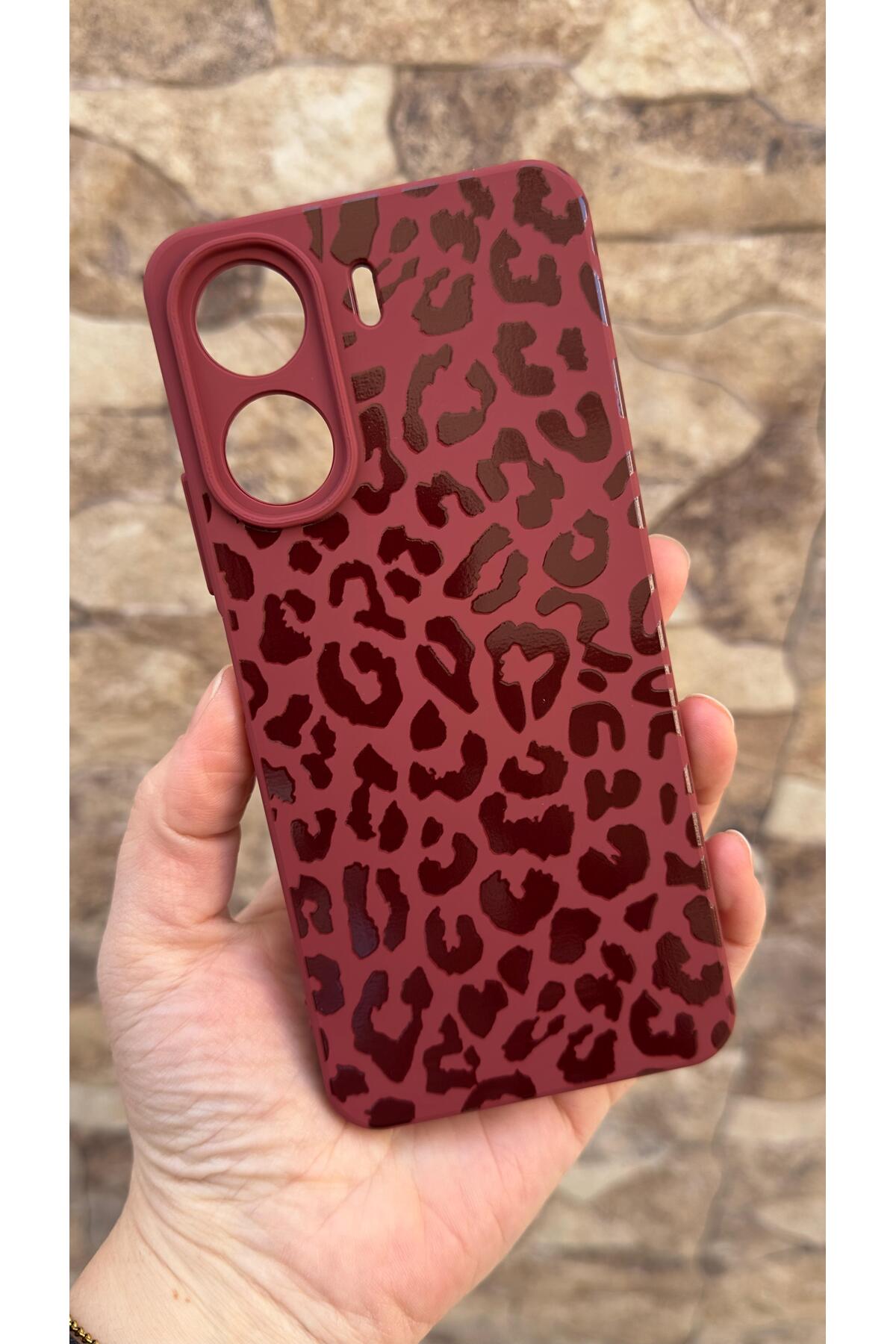 REDMİ 13C Uyumlu Leopar Desenli Lansman Kamera Korumalı Yumuşak Silikon RUBBER Kılıf