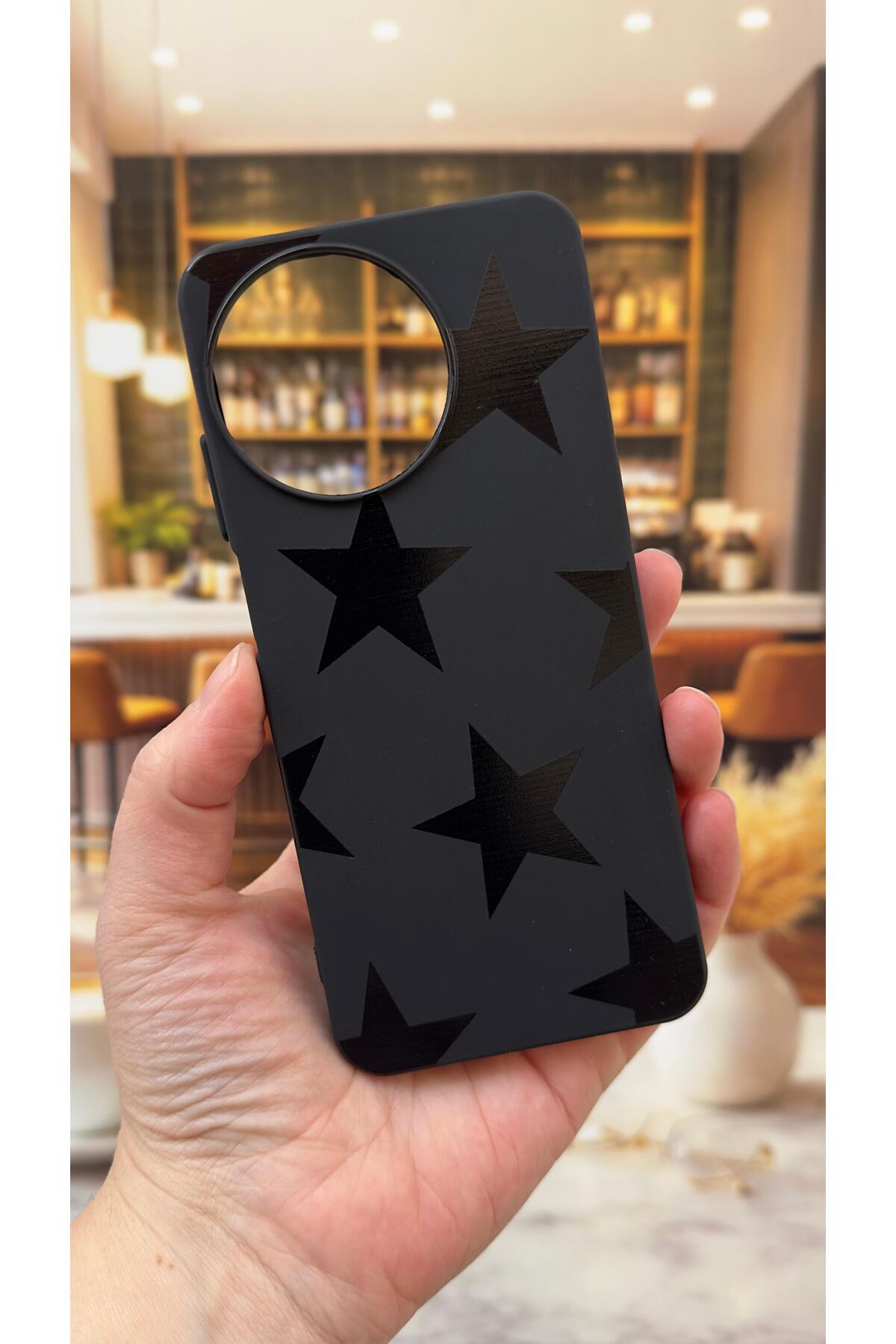 Realme 11 Uyumlu Kiraz Fiyonk Leopar Desenli Silikon Darbe Emici Klasik Korumalı Rubber Kılıf