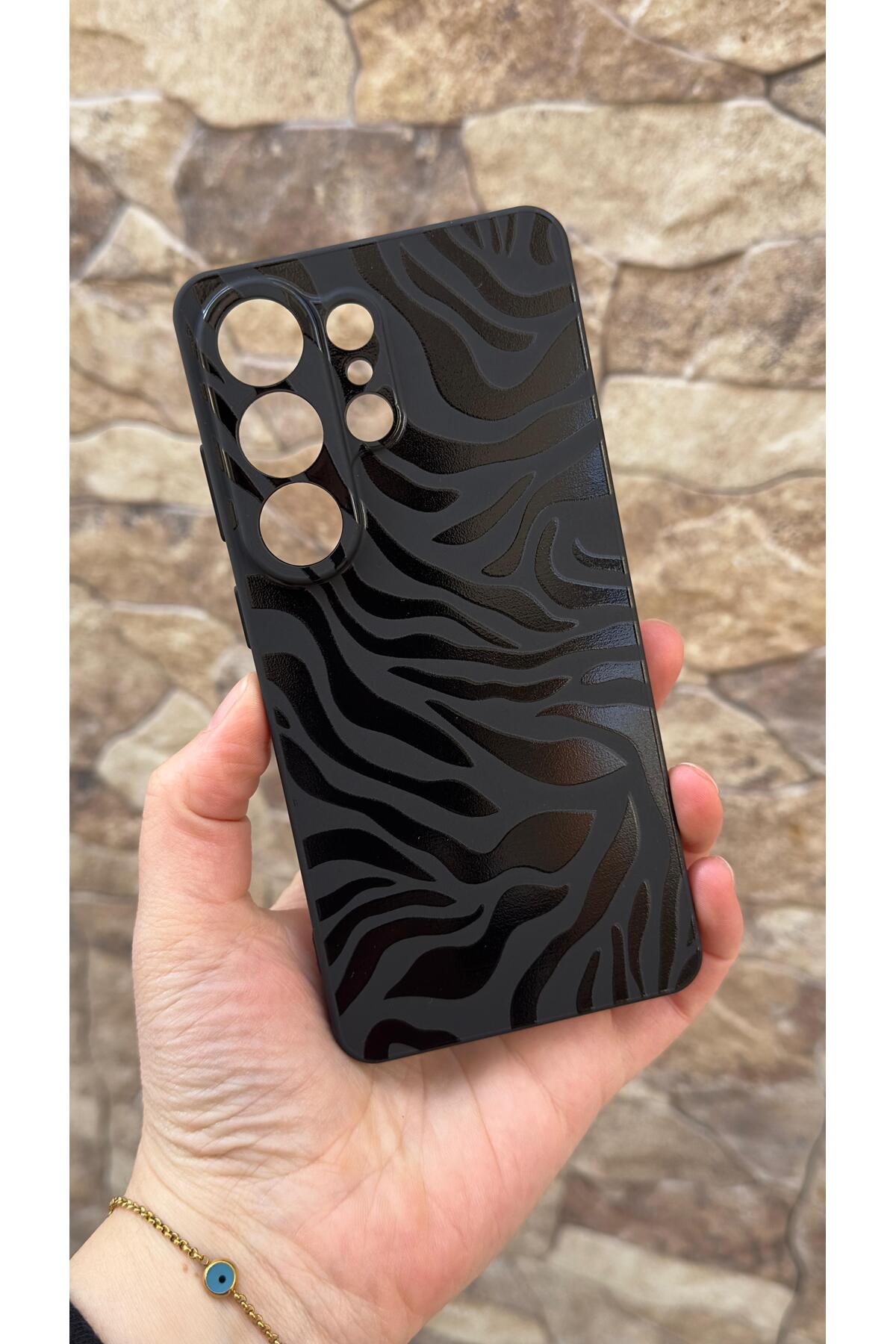 Samsung Galaxy S26 Ultra Uyumlu Zebra Desenli Silikon Darbe Emici Klasik Korumalı Rubber Kılıf