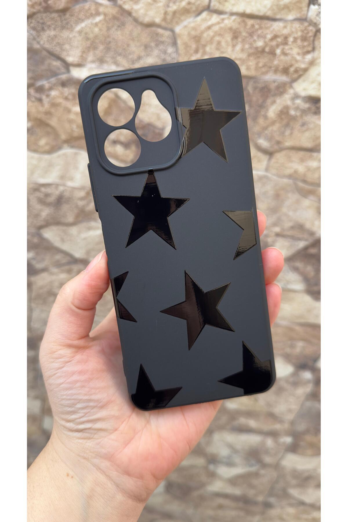 Omix X6 Uyumlu Star Desenli Silikon Darbe Emici Klasik Korumalı Rubber Kılıf 277