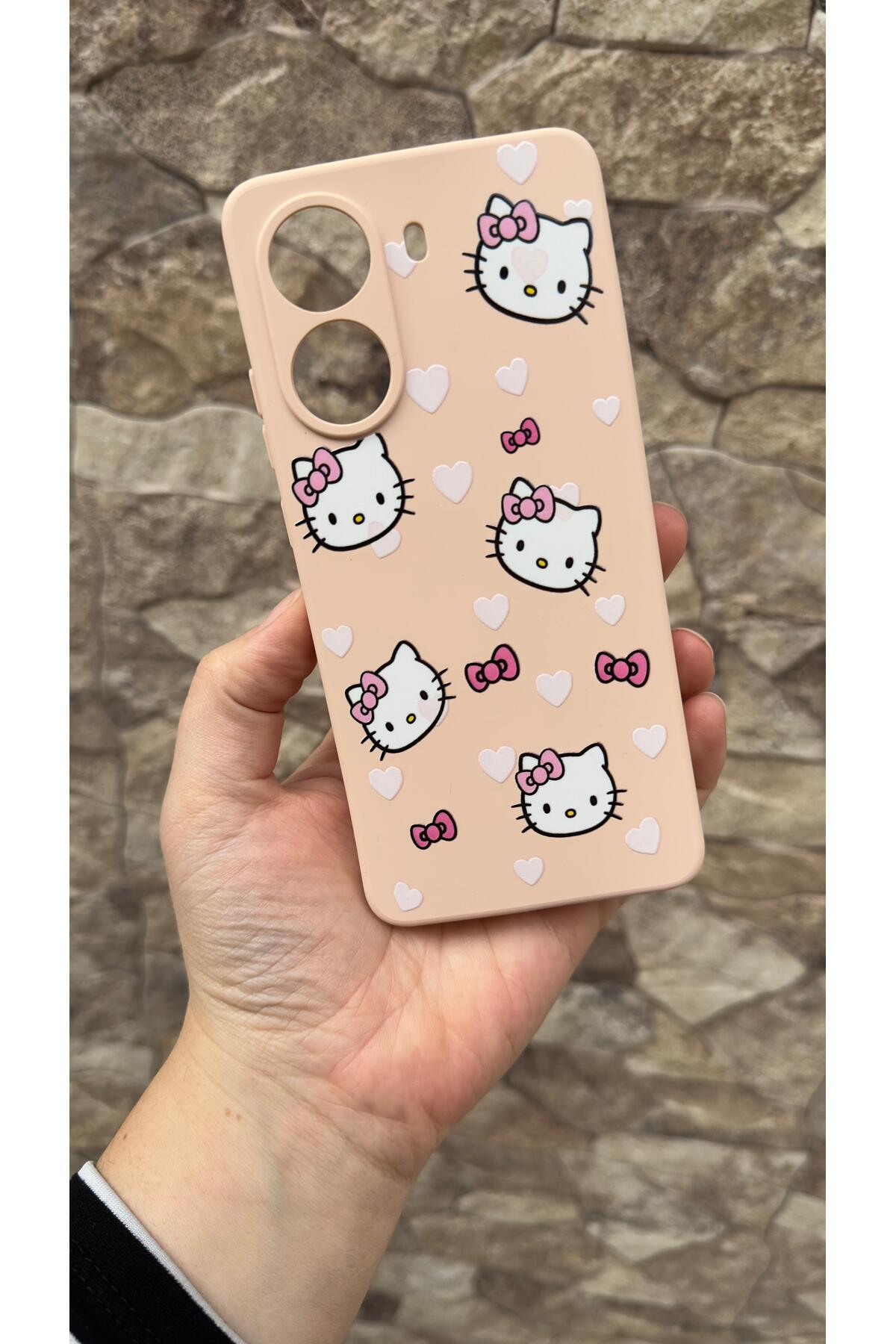REDMİ 13C Uyumlu Hello Kity Lansman Kamera Korumalı Yumuşak Silikon RUBBER Kılıf