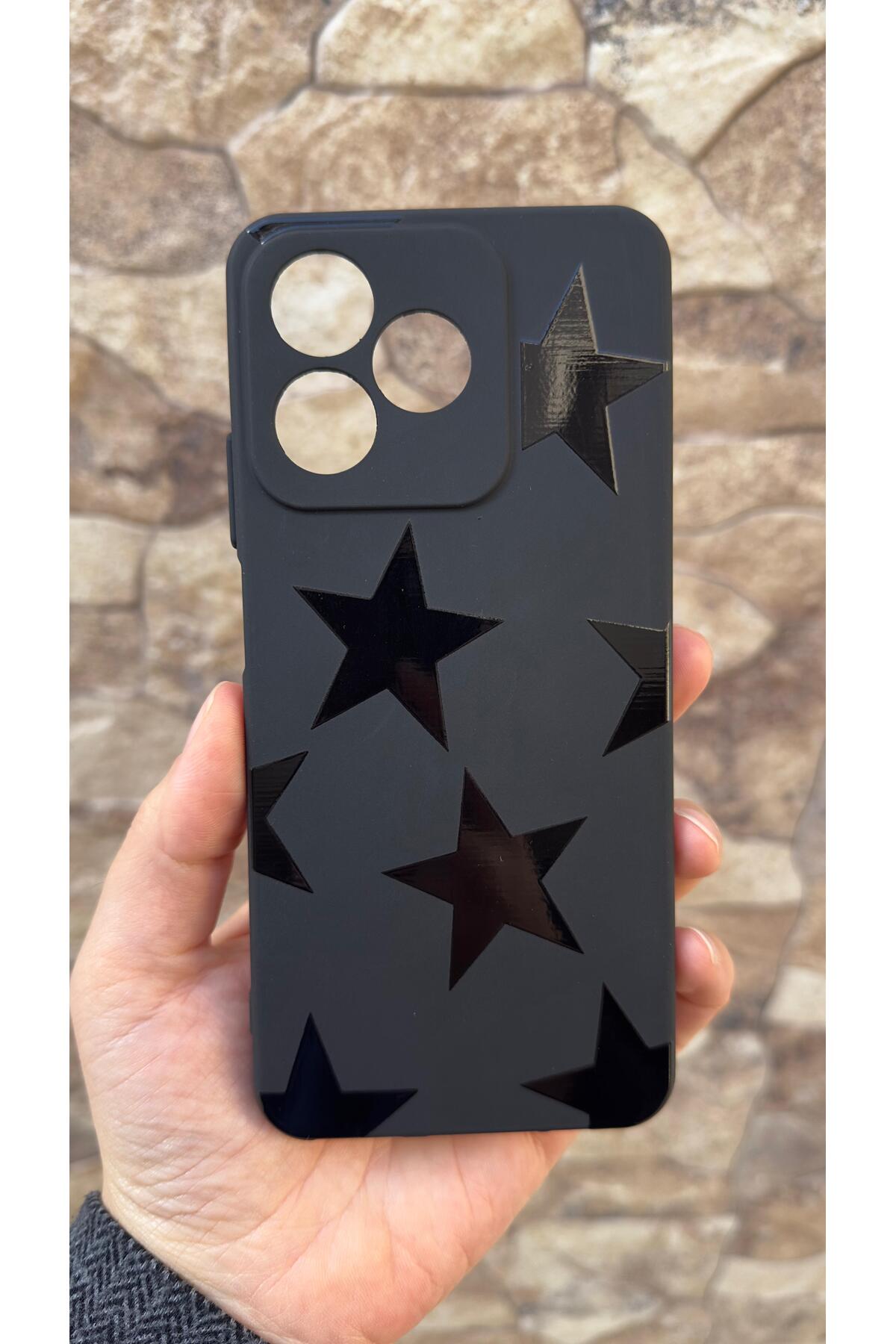 Realme C63 Uyumlu Star Silikon Darbe Emici Klasik Korumalı Rubber Kılıf